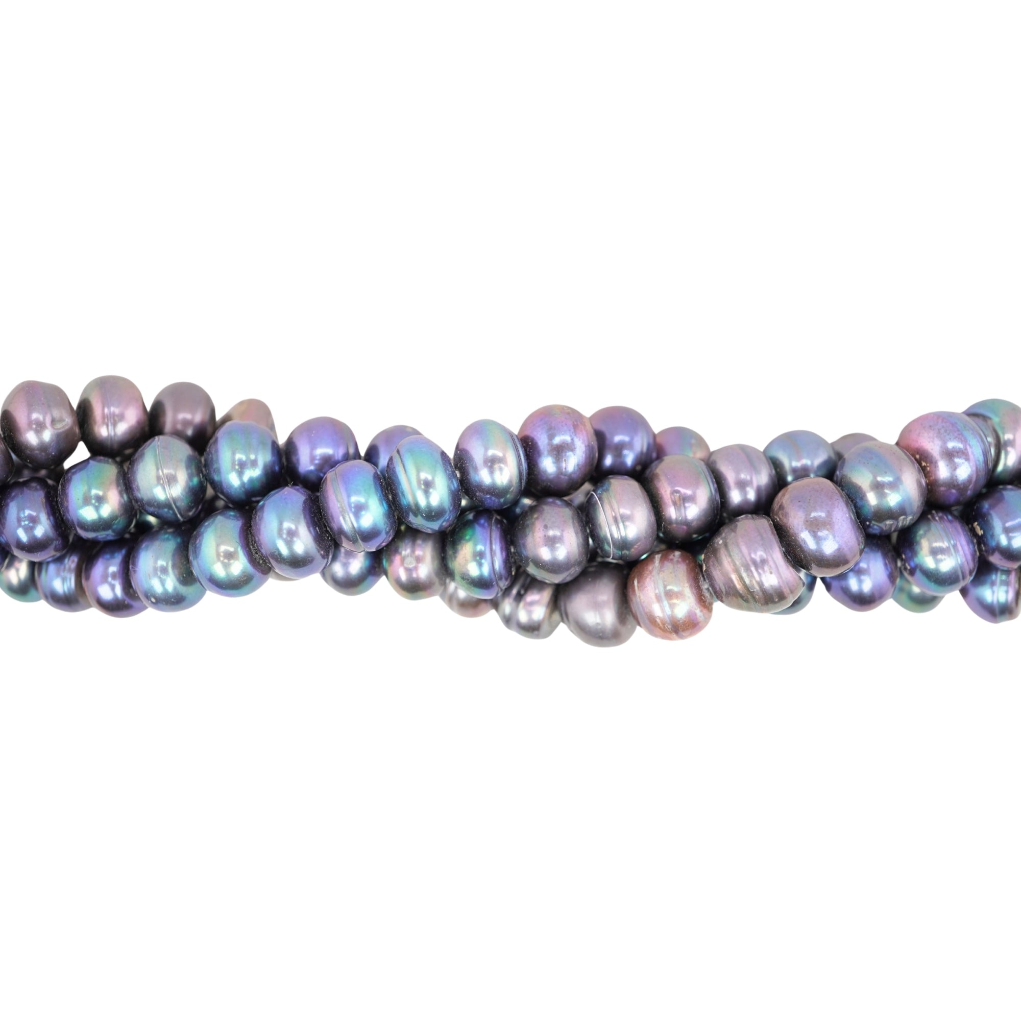 Peacock Button Freshwater Pearls Beads