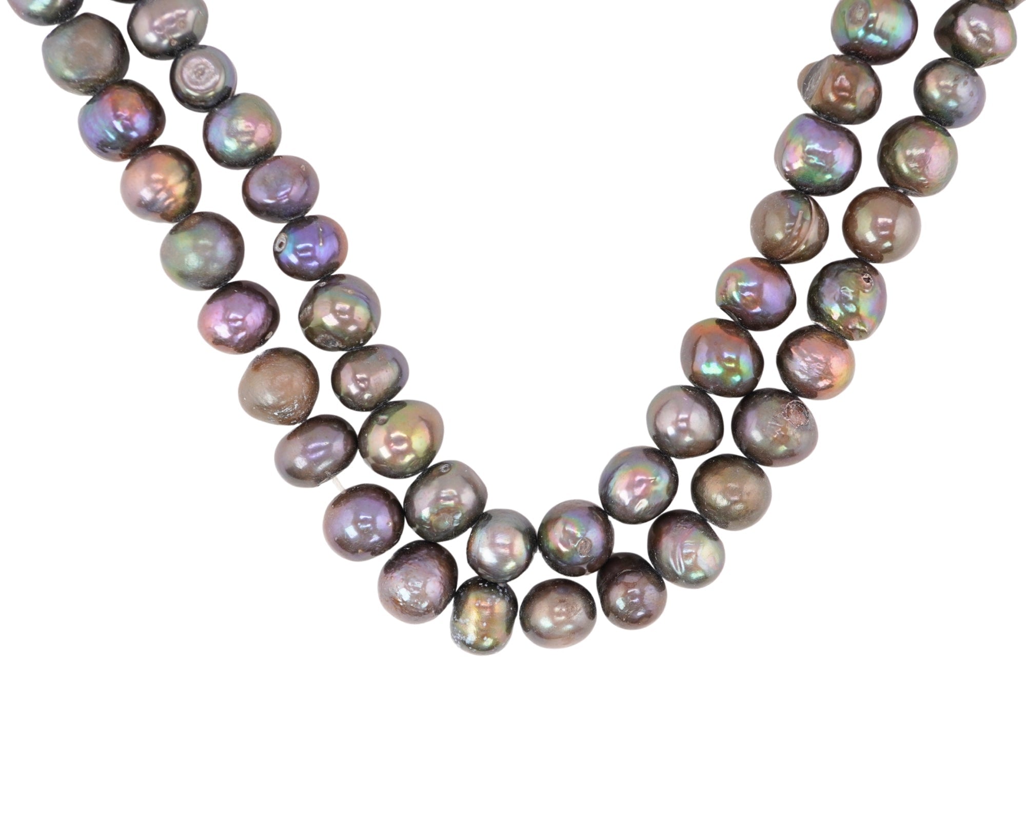 Peacock Near Round Freshwater Pearls Beads
