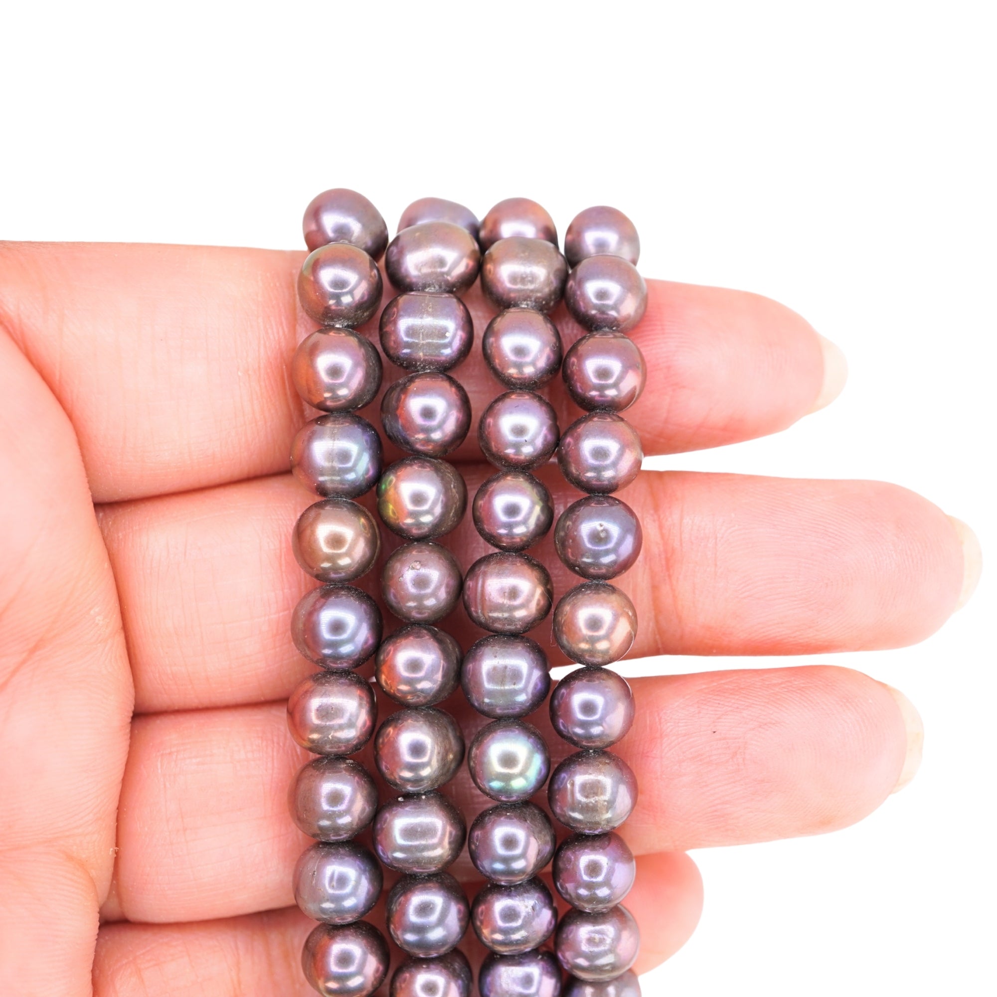 Peacock Round Freshwater Pearls Beads