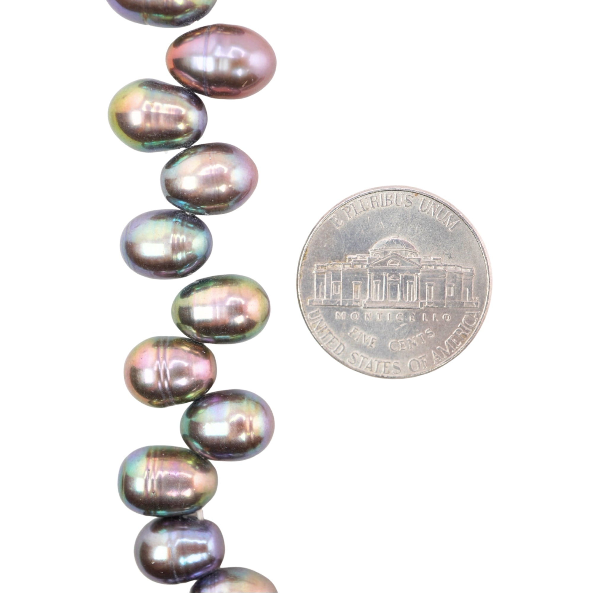 Peacock Oval Freshwater Pearls Beads