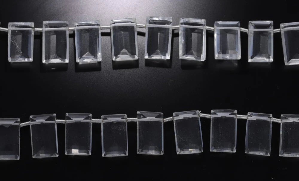 Faceted Crystal Quartz Beads