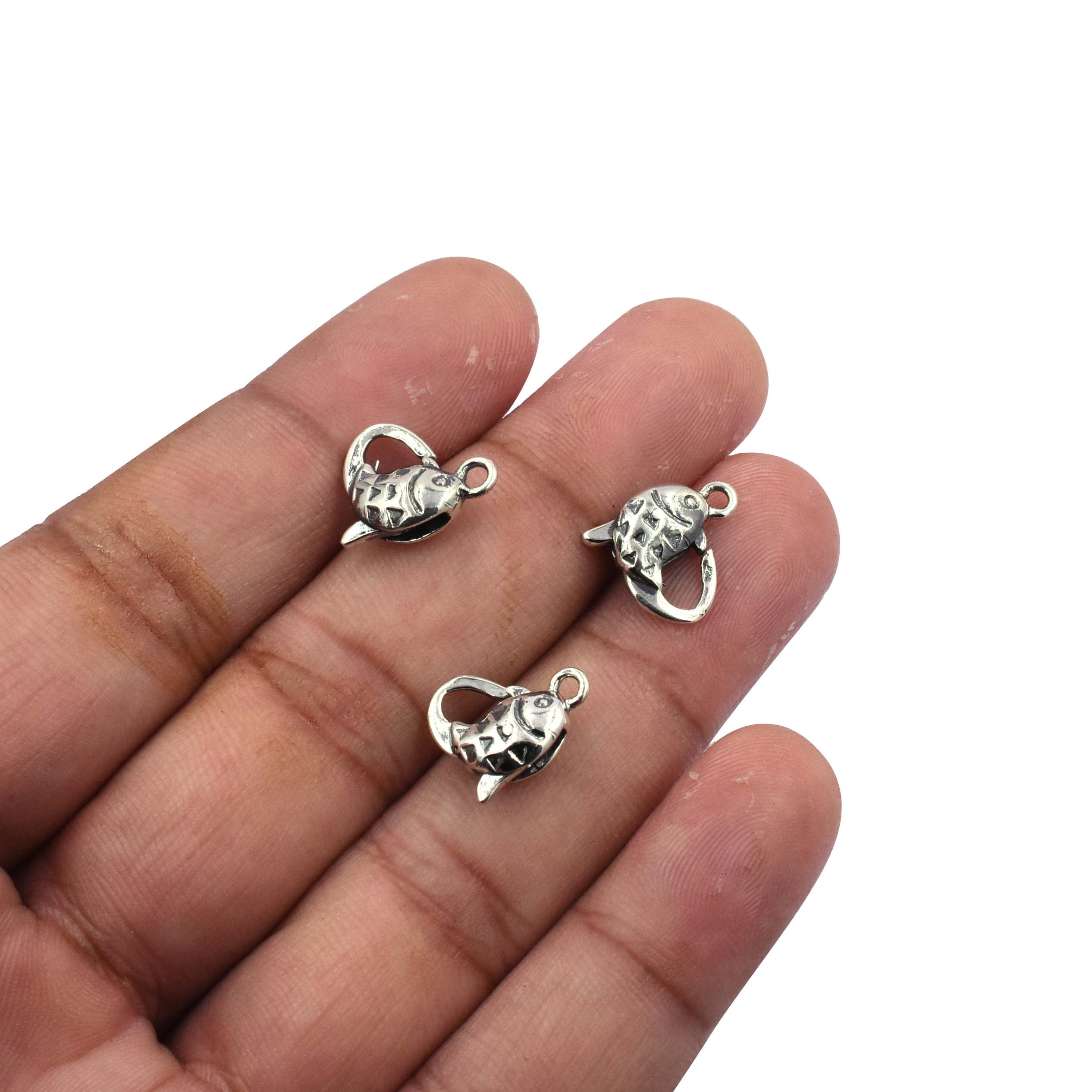 Fish hook clasp for jewelry making