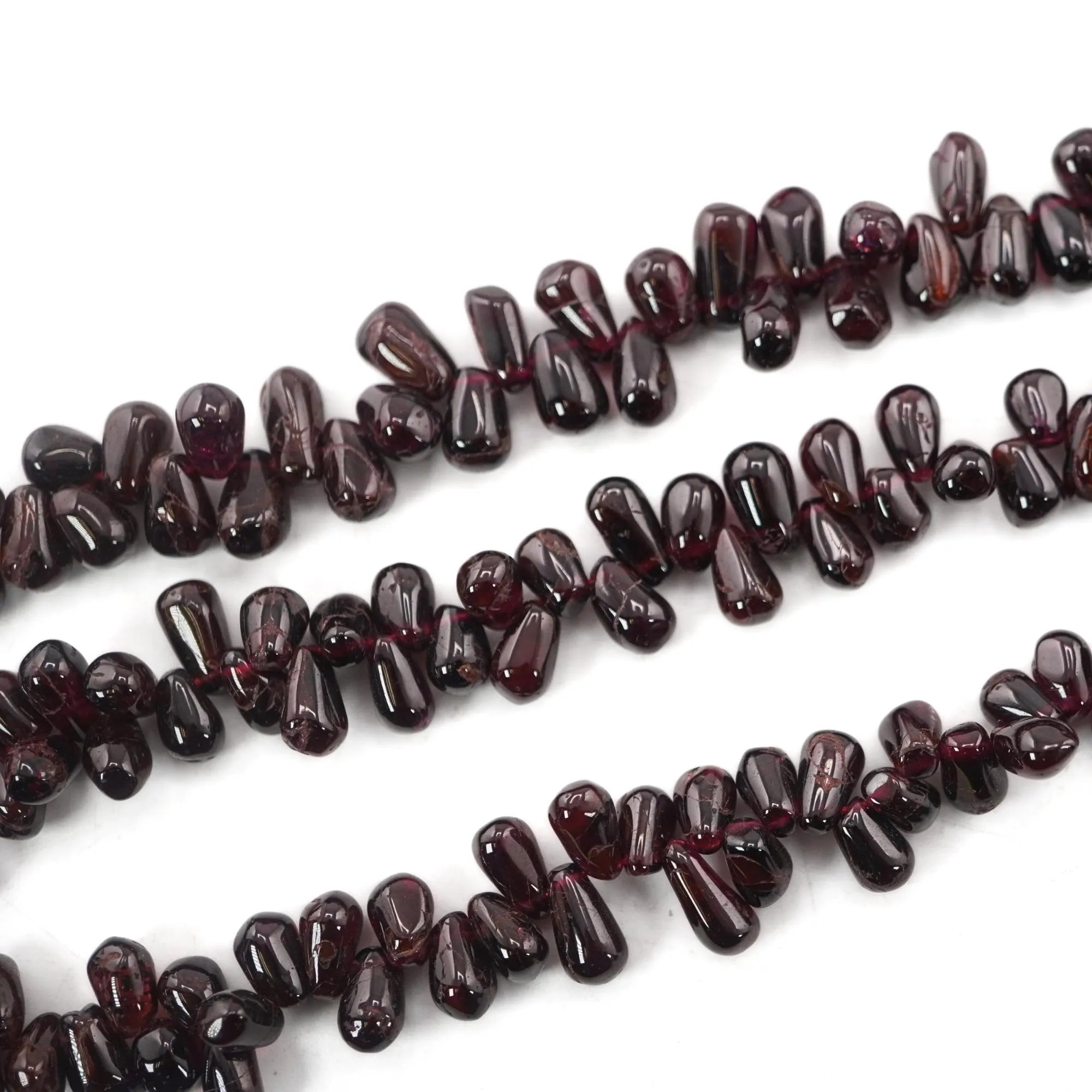 Garnet Smooth Teardrop Shape Gemstone Strand Beads