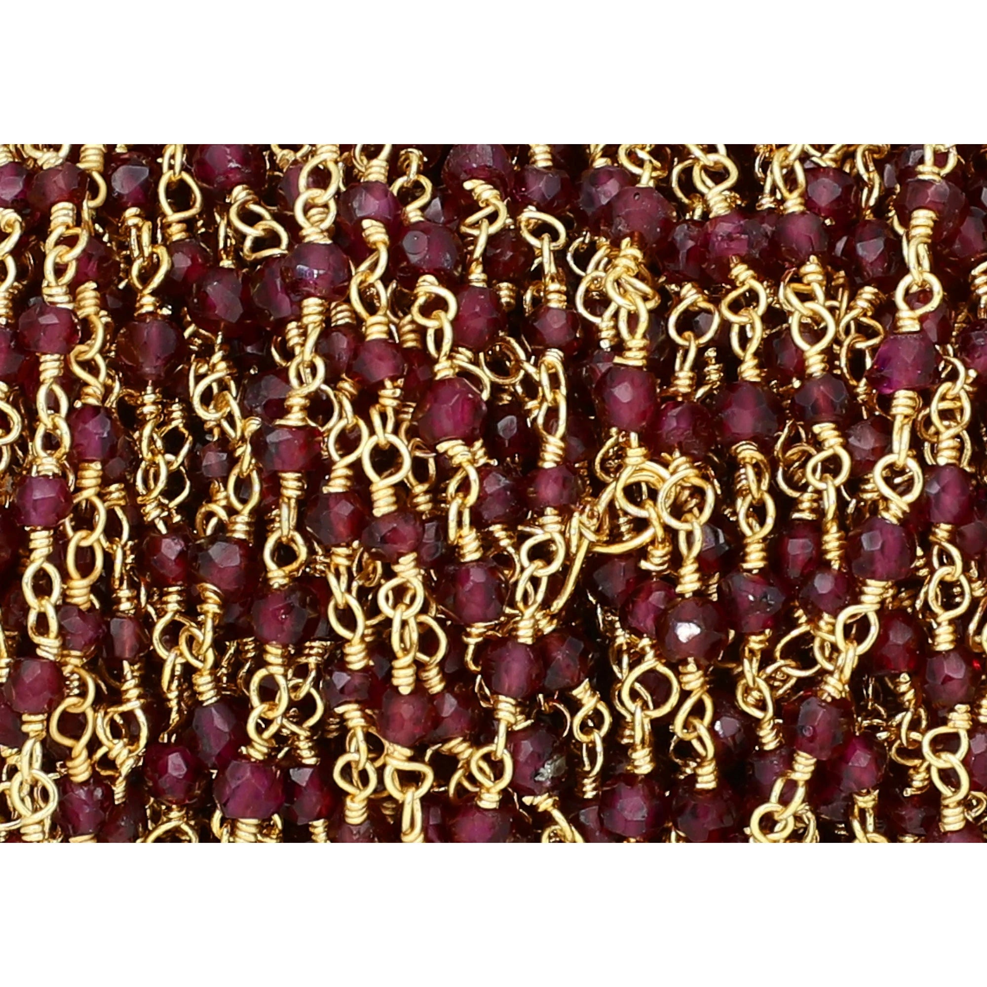 Garnet chain for jewelry making