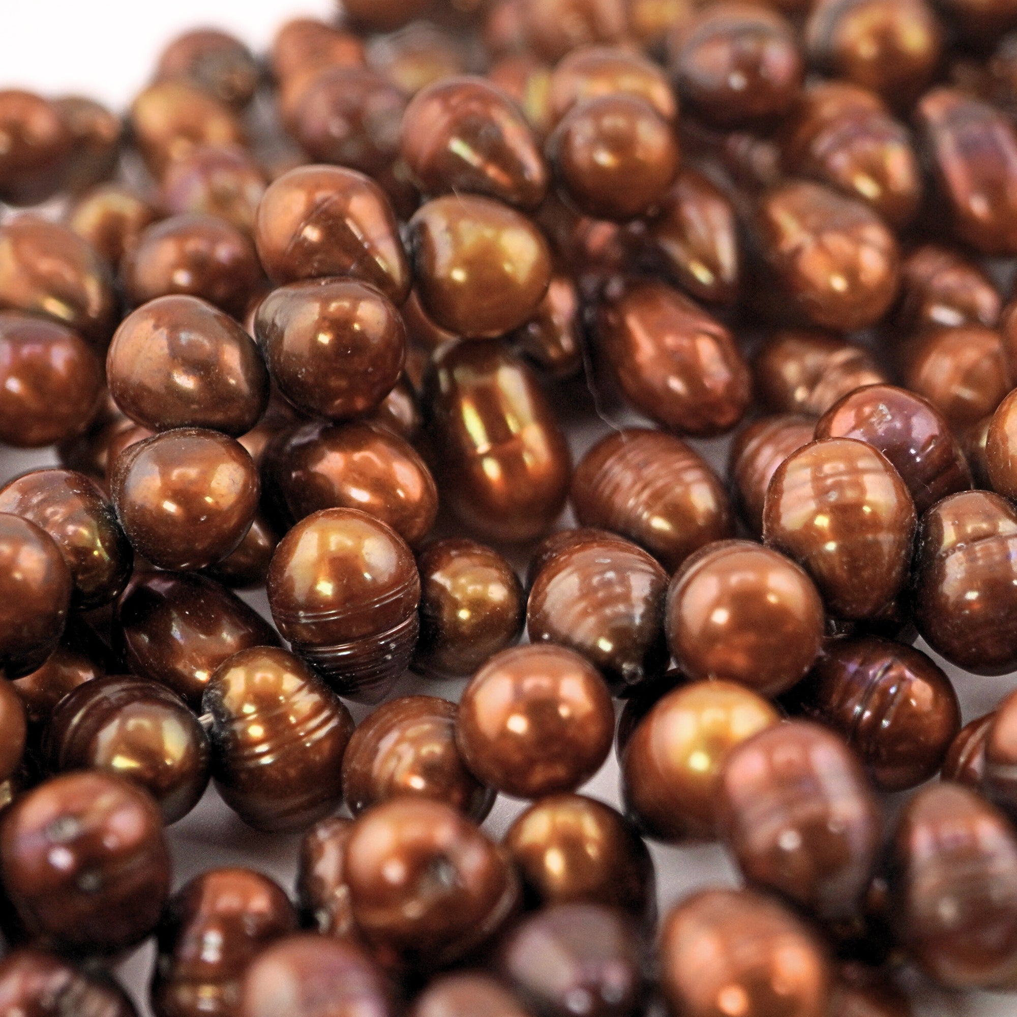 Gemstone chocolate color pearls