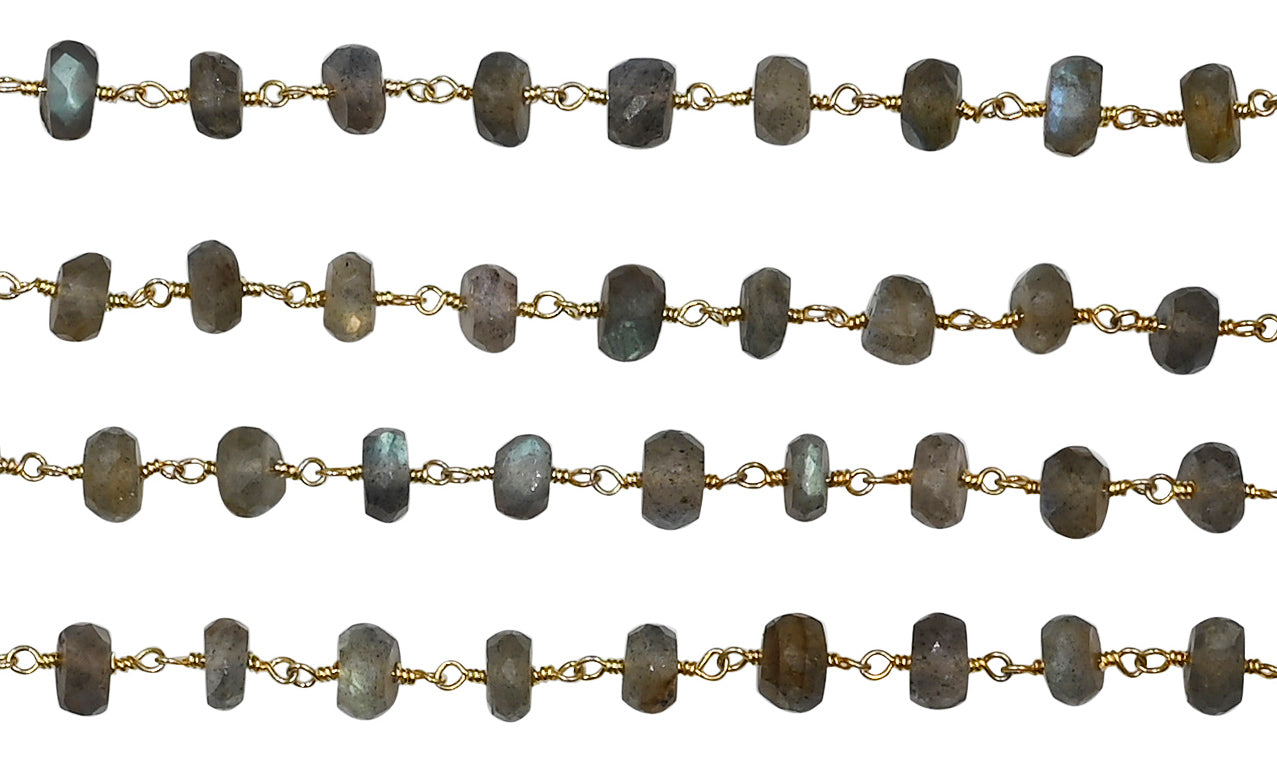 Gold Plated Labradorite Chain