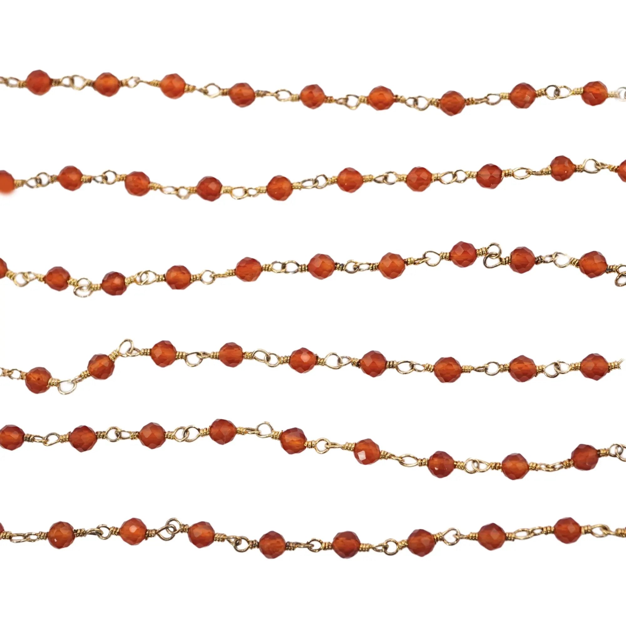 Gold plated brass rosary chain