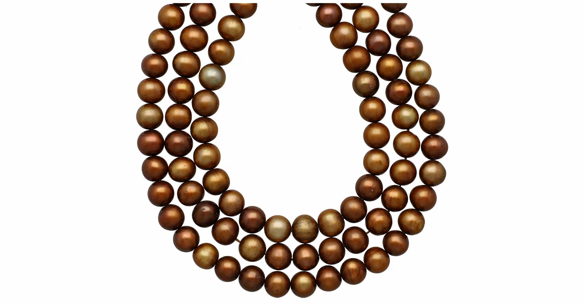 Golden Freshwater Pearl Round Shape Beads Strand