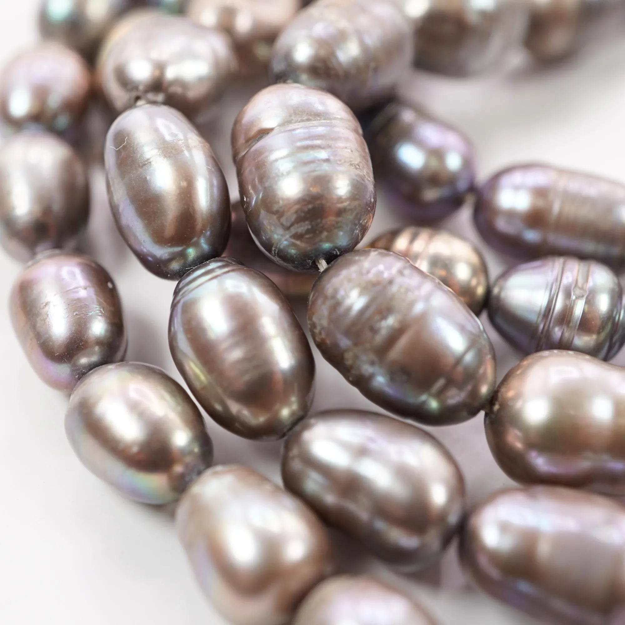 Gray Freshwater Oval Pearls