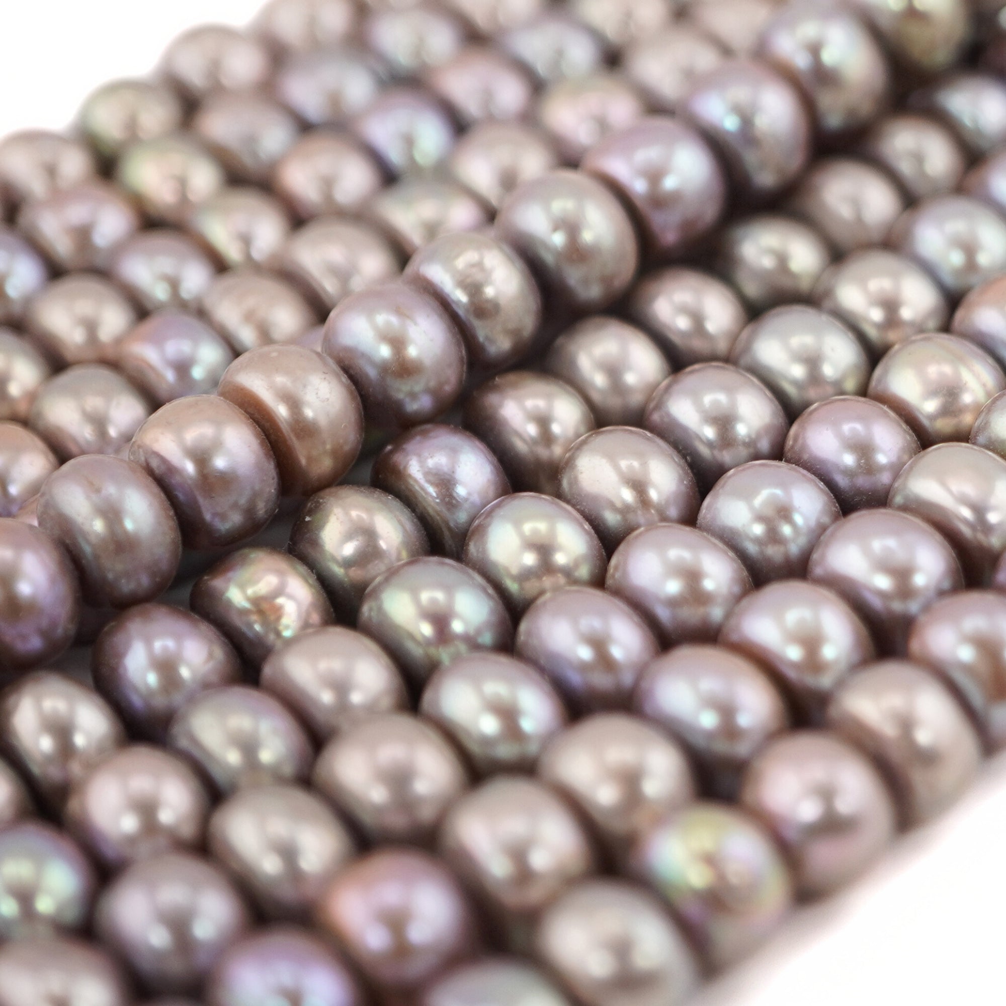 Gray Peacock Potato Freshwater Pearls