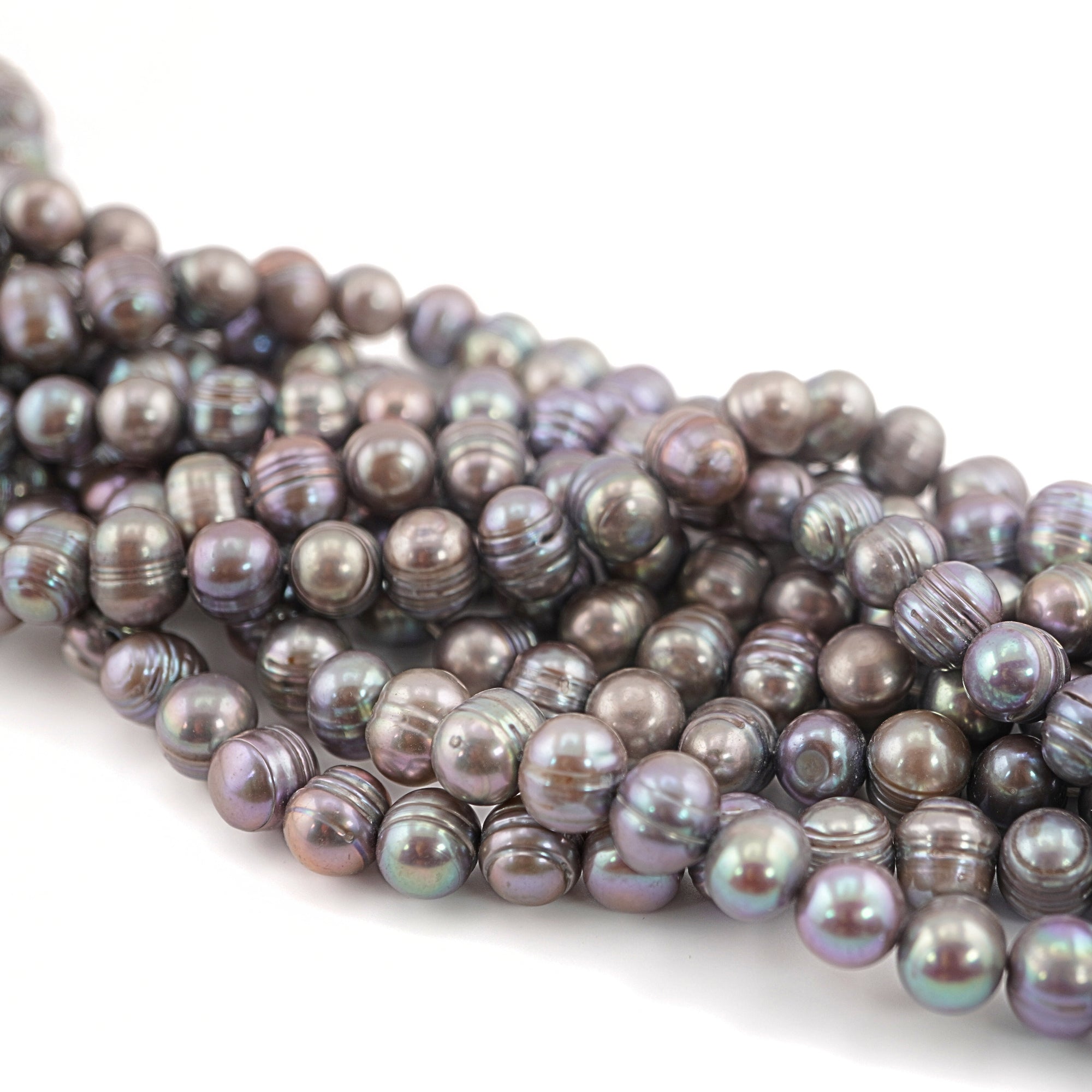 Gray pearl beads for jewelry making