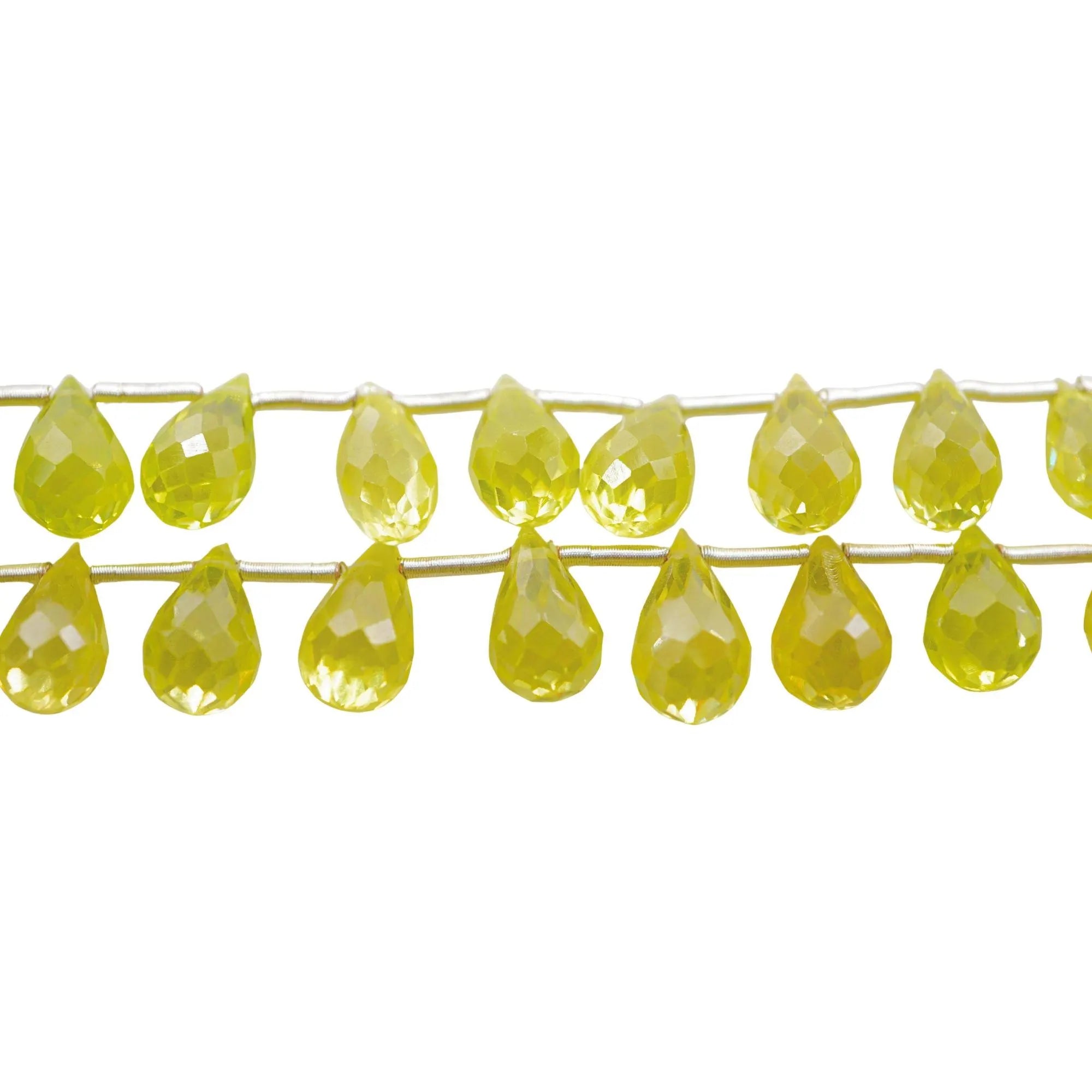 Grossular Garnet Briolette Faceted Teardrop Gemstone Strand Beads