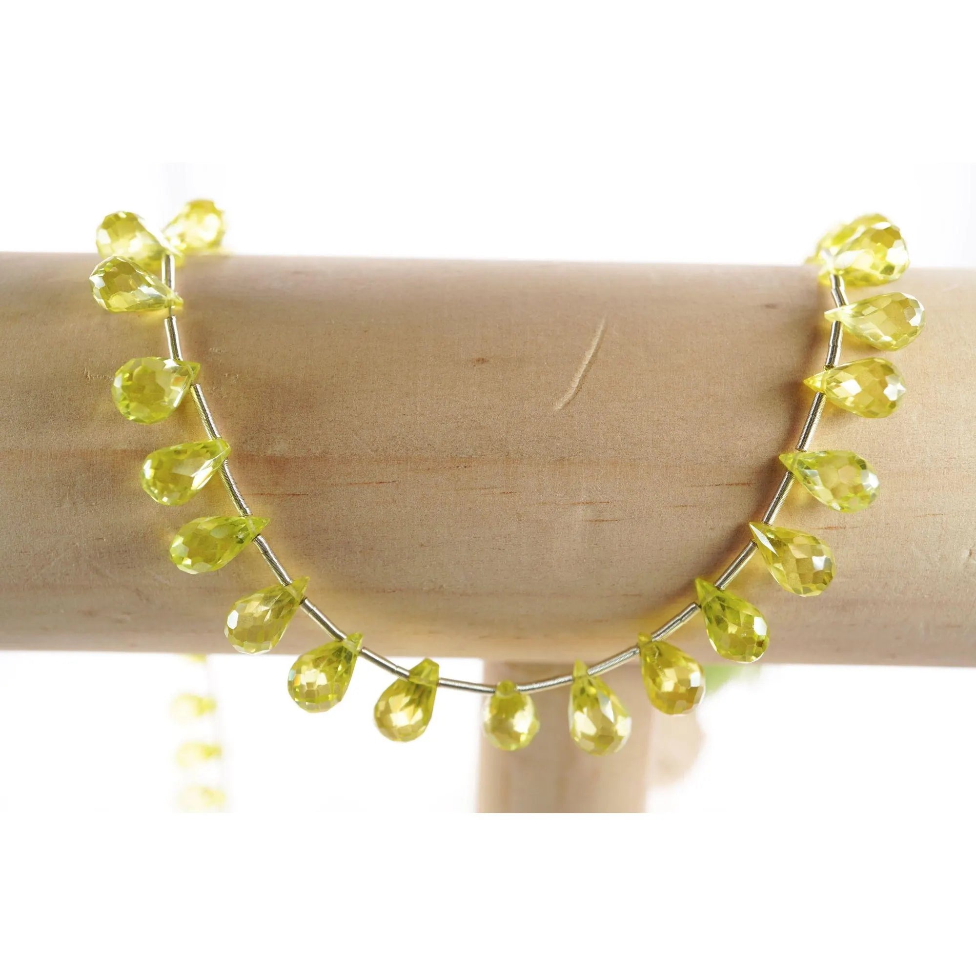 Grossular Garnet Briolette Faceted Teardrop Gemstone Strand Beads