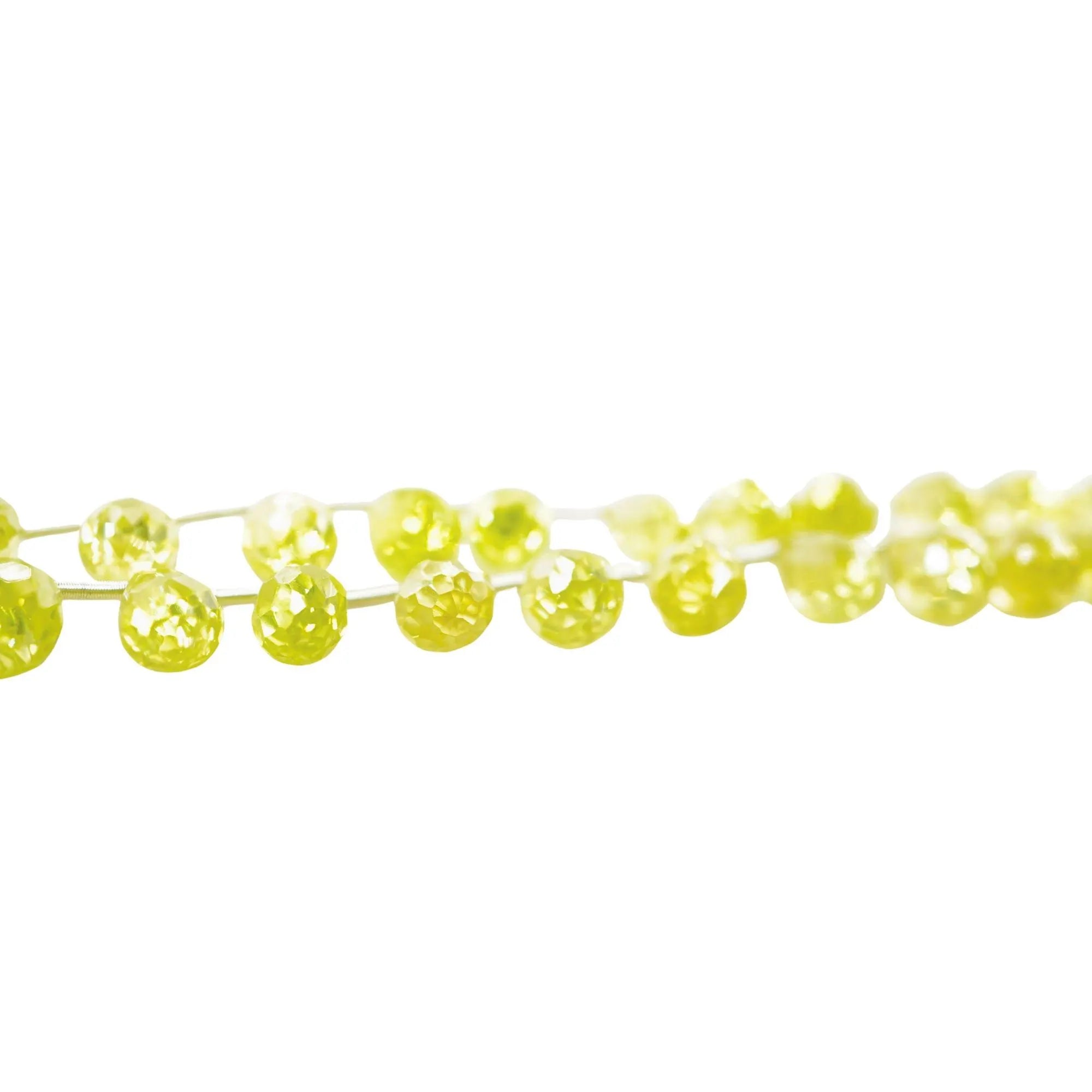 Grossular Garnet Briolette Faceted Teardrop Gemstone Strand Beads