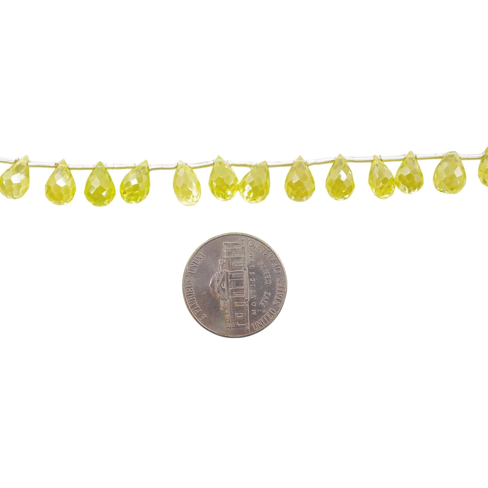 Grossular Garnet Briolette Faceted Teardrop Gemstone Strand Beads