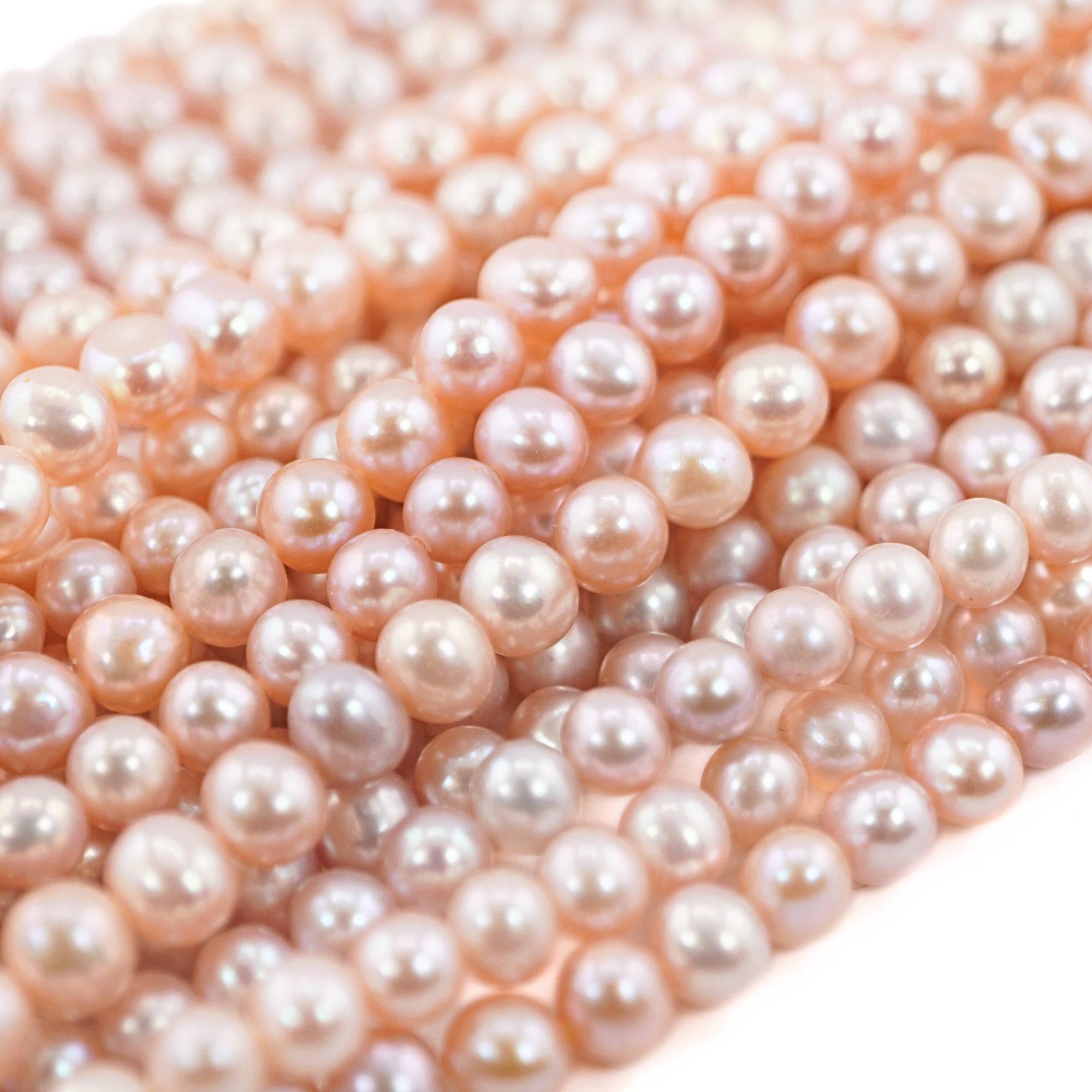 Handmade Jewelry Peach Colored Pearls