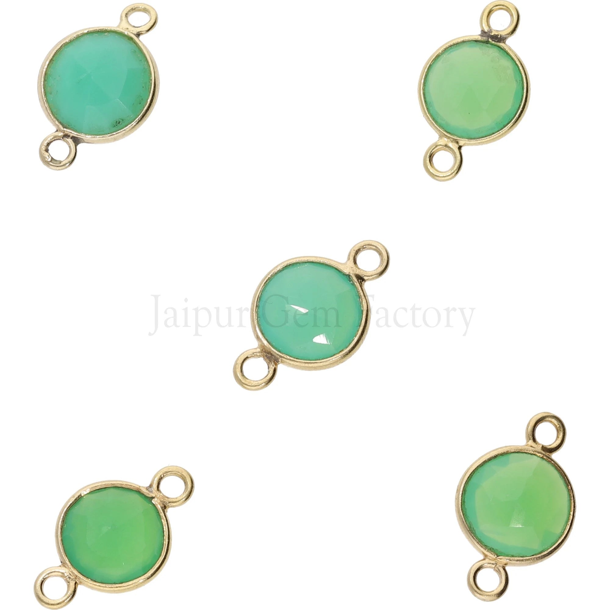 Handmade chalcedony gemstone links for craft supplies