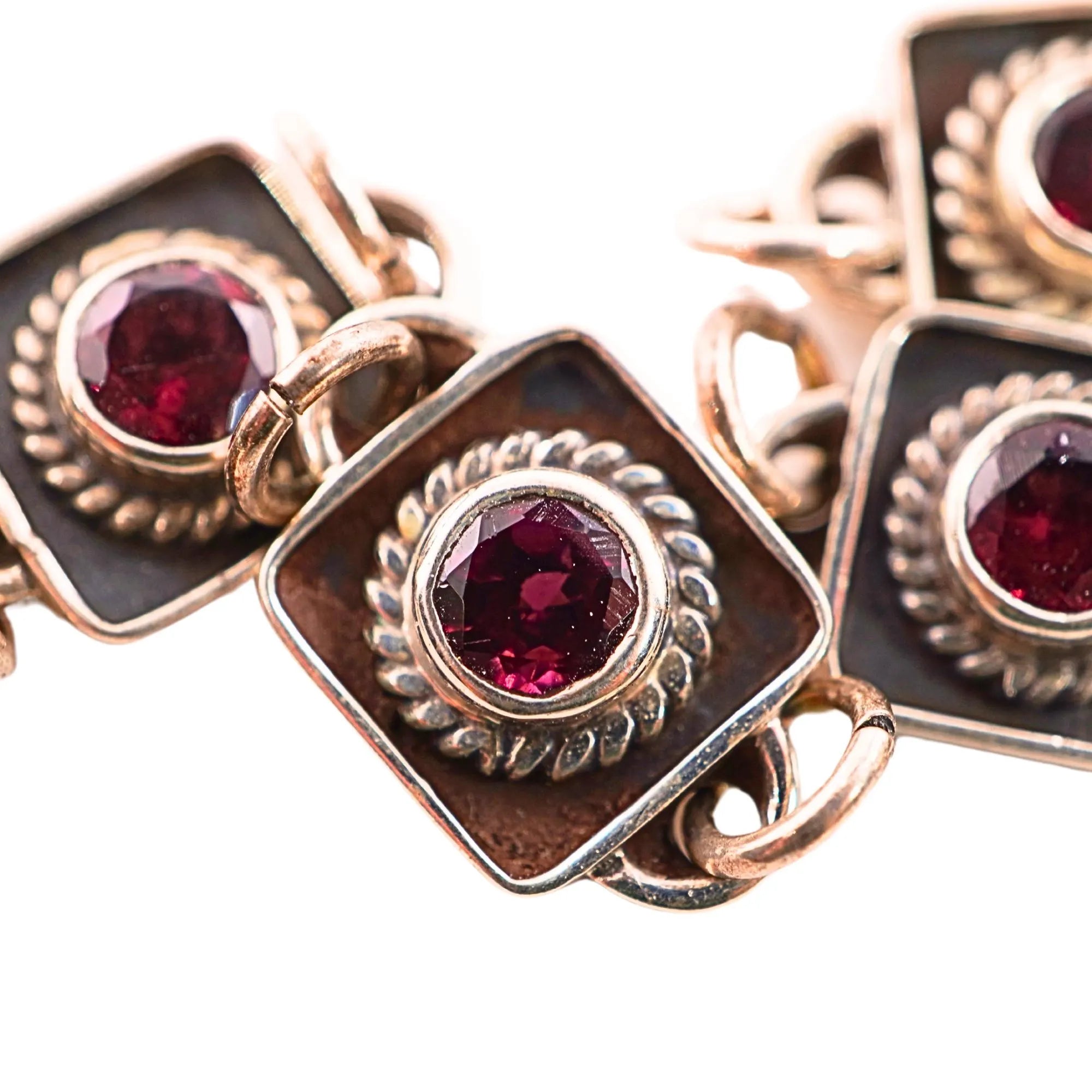 Handmade garnet pendant connector findings