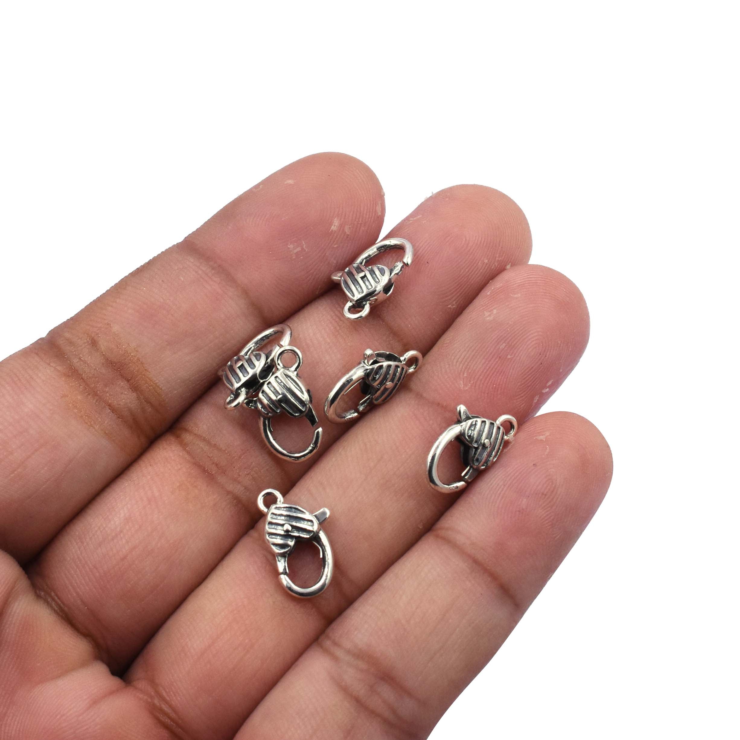 Heart-shaped lobster clasp – sterling silver