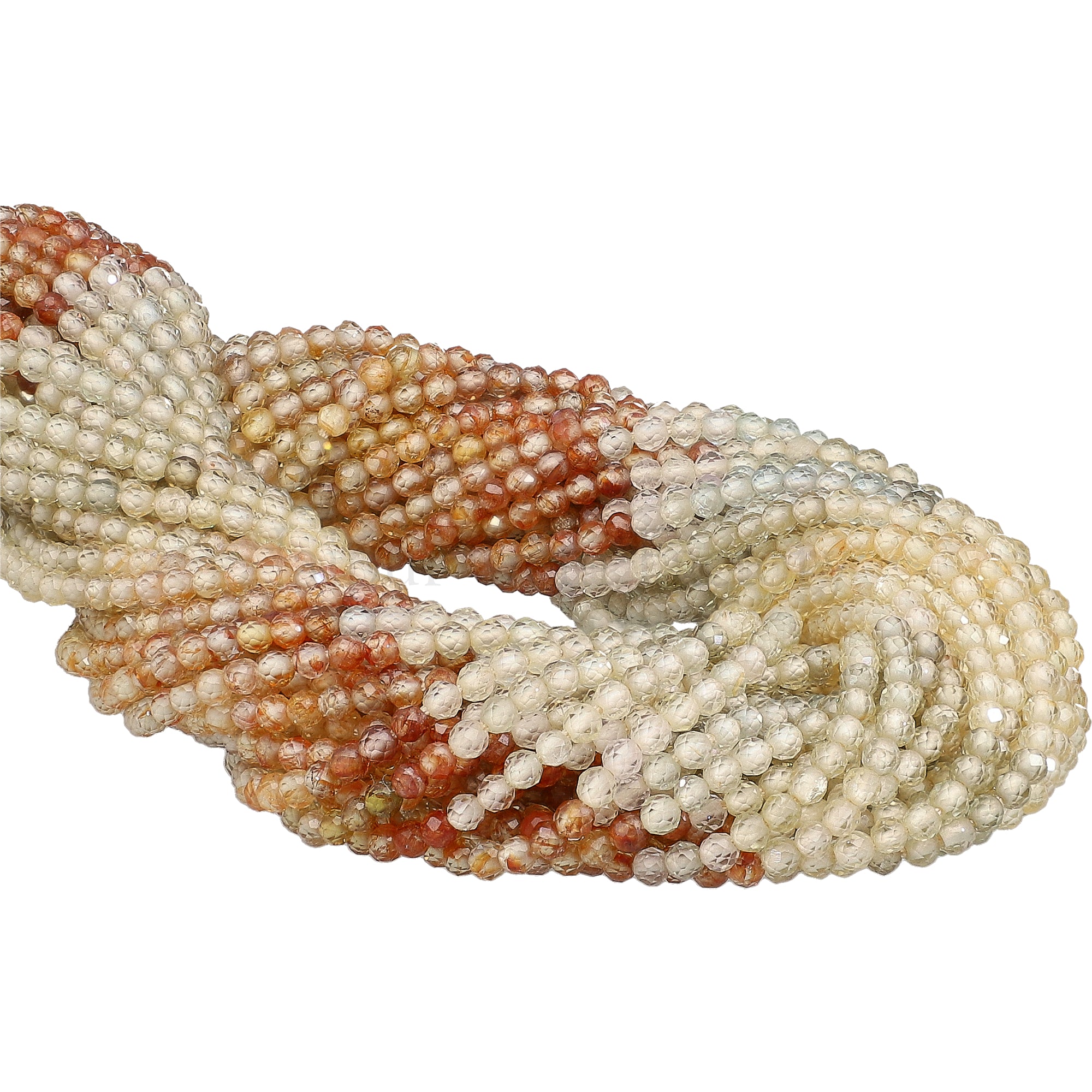 2 - 2.5 MM Multi Natural Zircon Faceted Round Beads