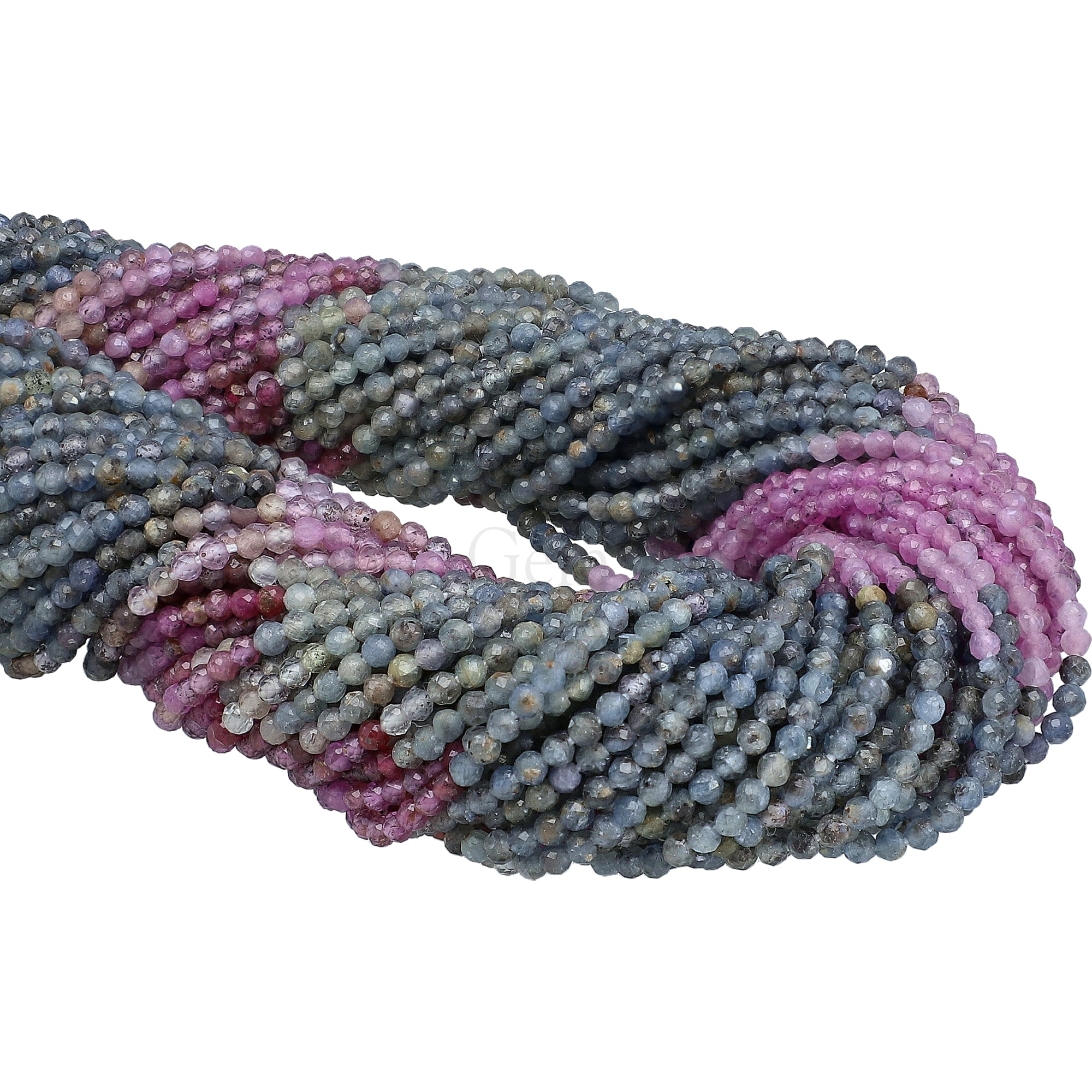 Sapphire faceted beads for jewelry making