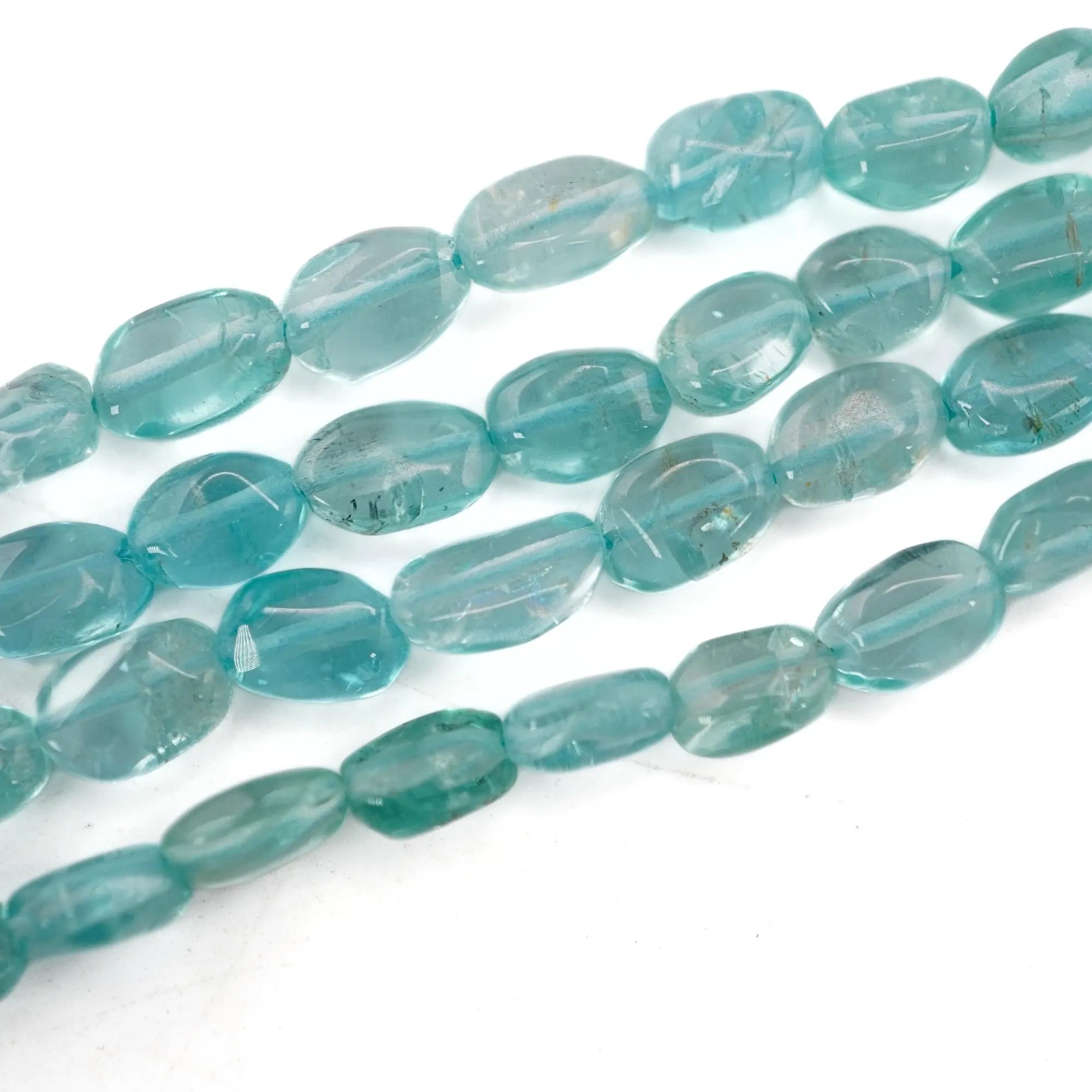 Apatite Smooth Oval Shape Gemstone Strand Beads