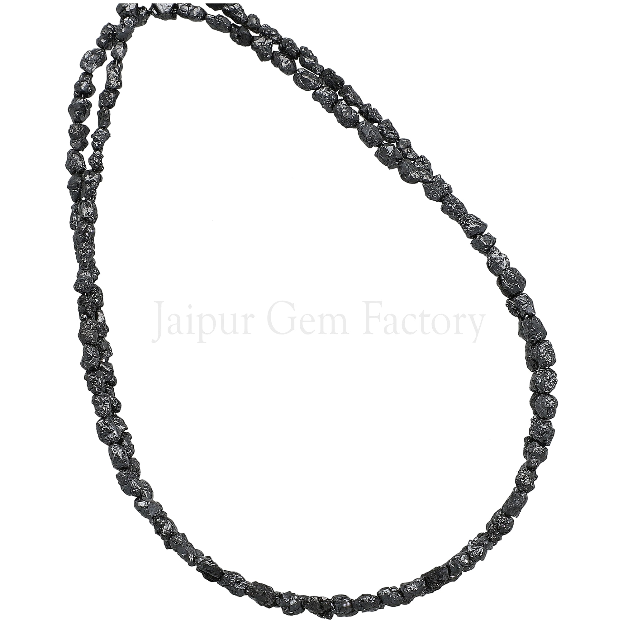 Black Rough Diamond Nuggets Shape Beads