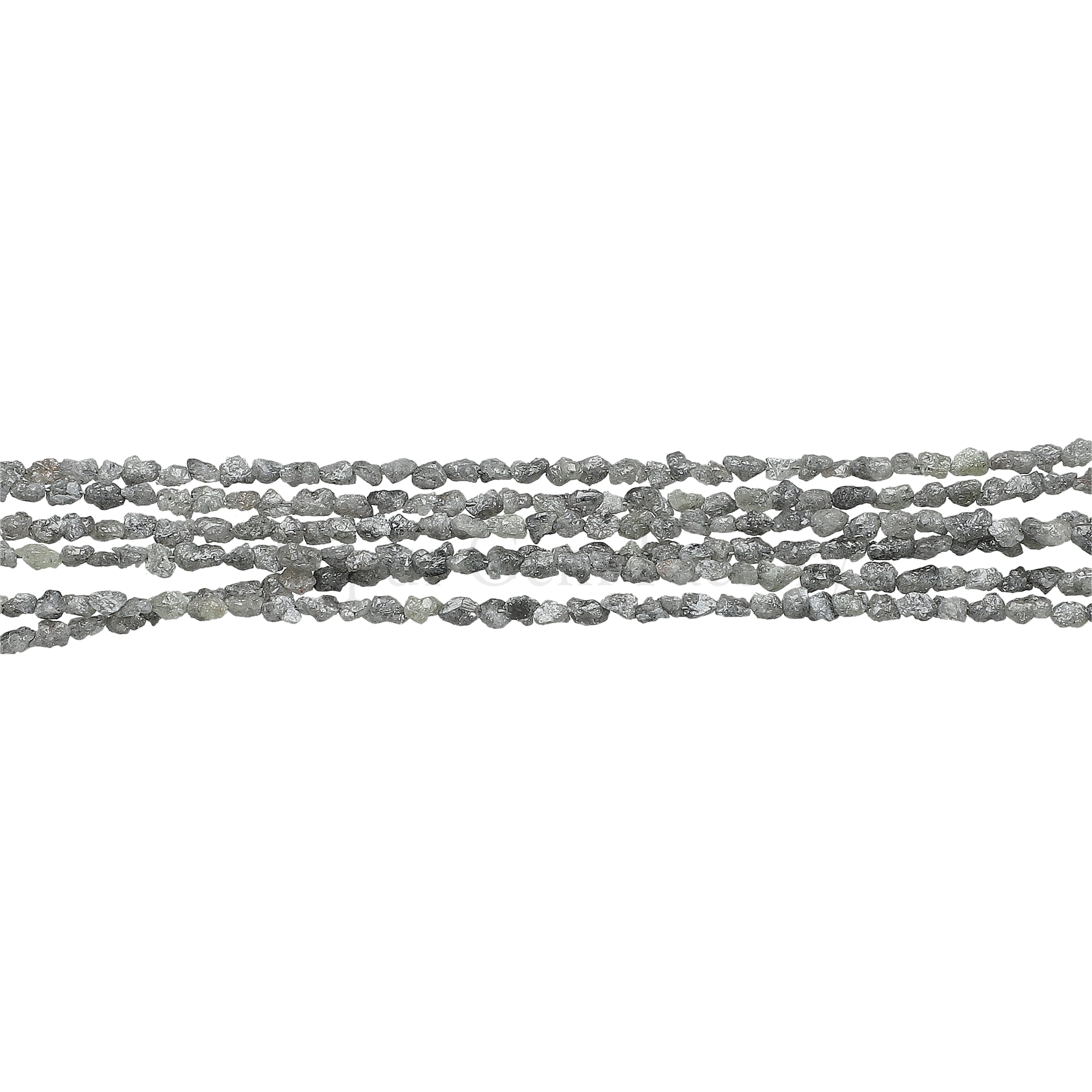 Gray Rough Diamond Nugget Beads