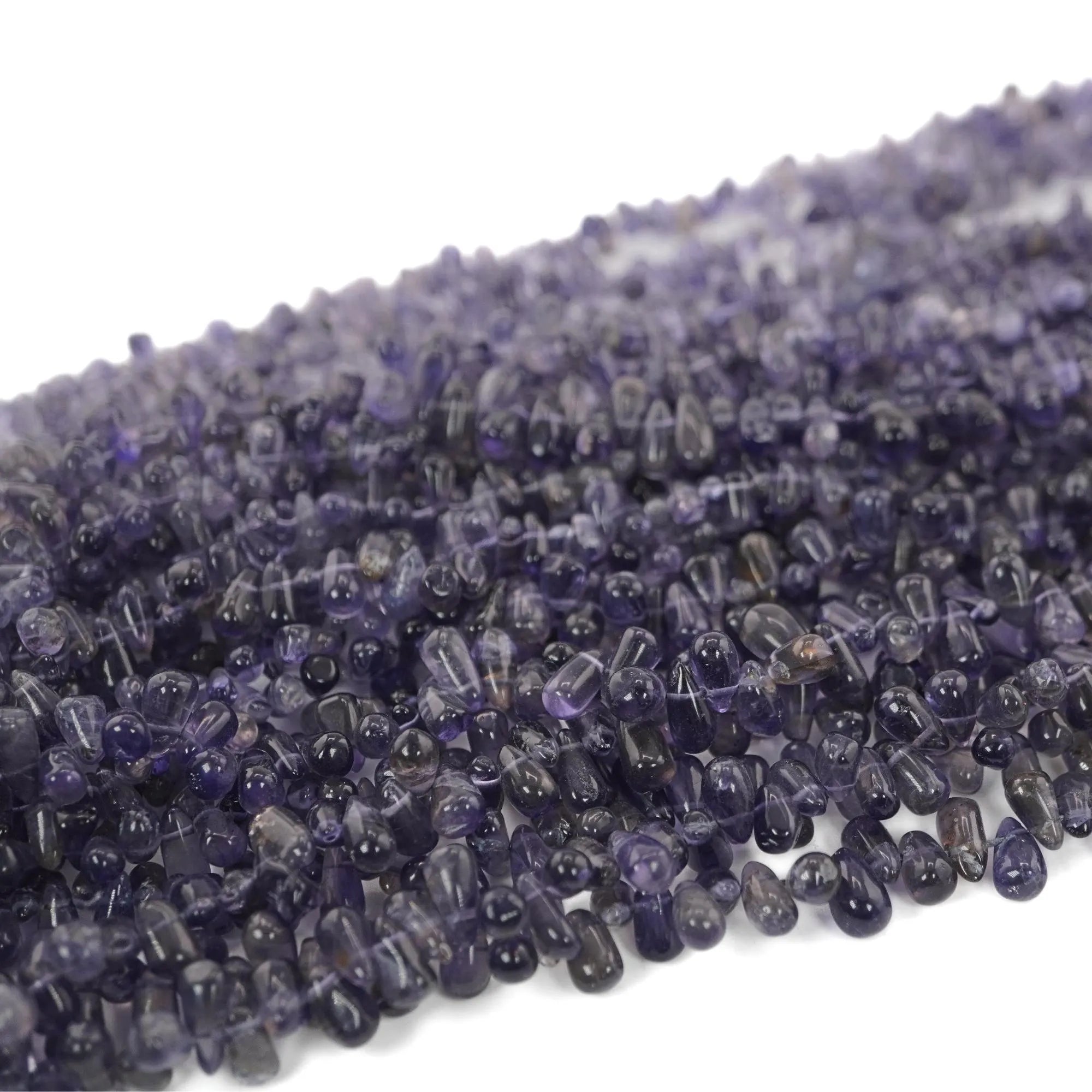 Iolite Smooth Teardrop Shape Gemstone 15 inches Strand Beads