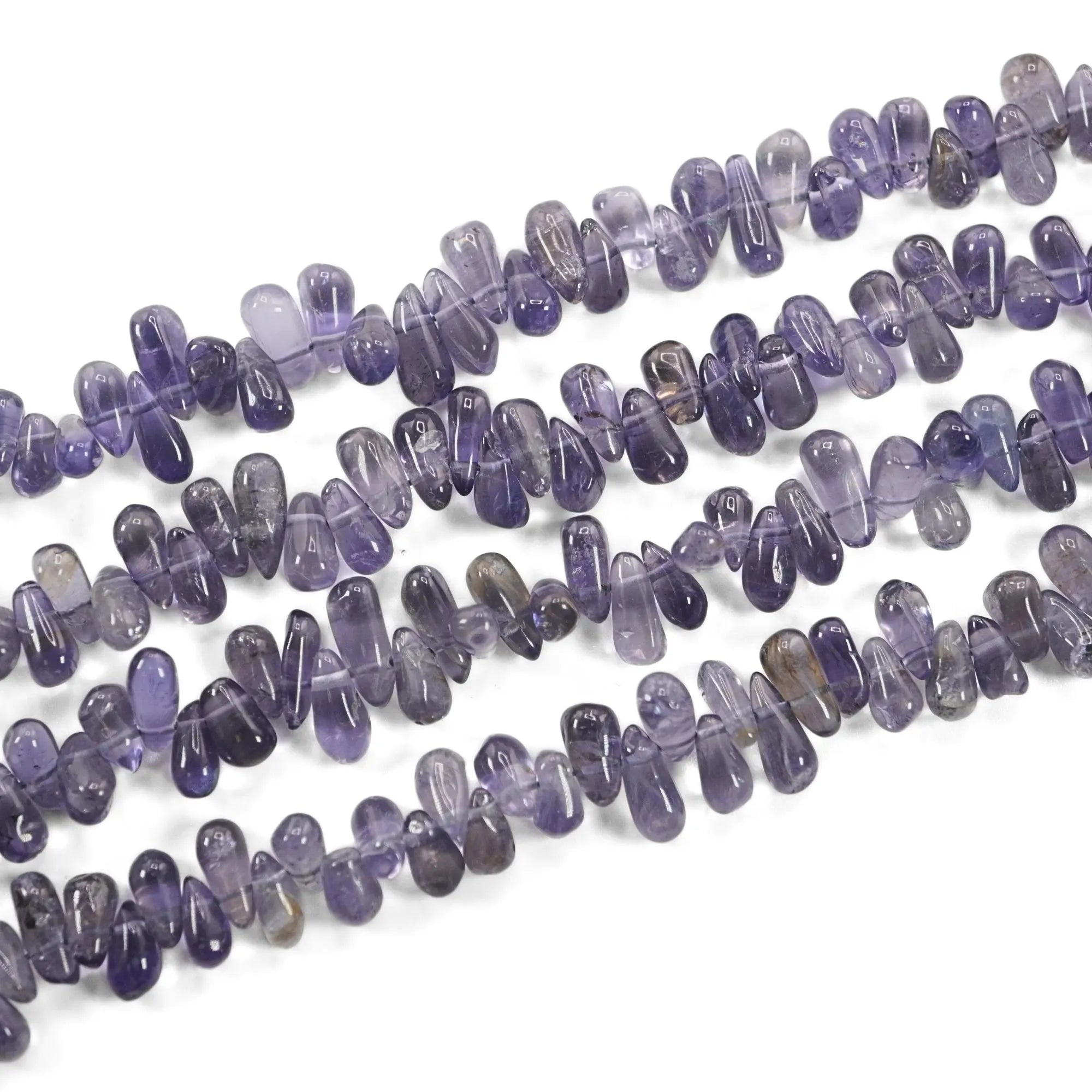 Iolite Smooth Teardrop Shape Gemstone Strand Beads