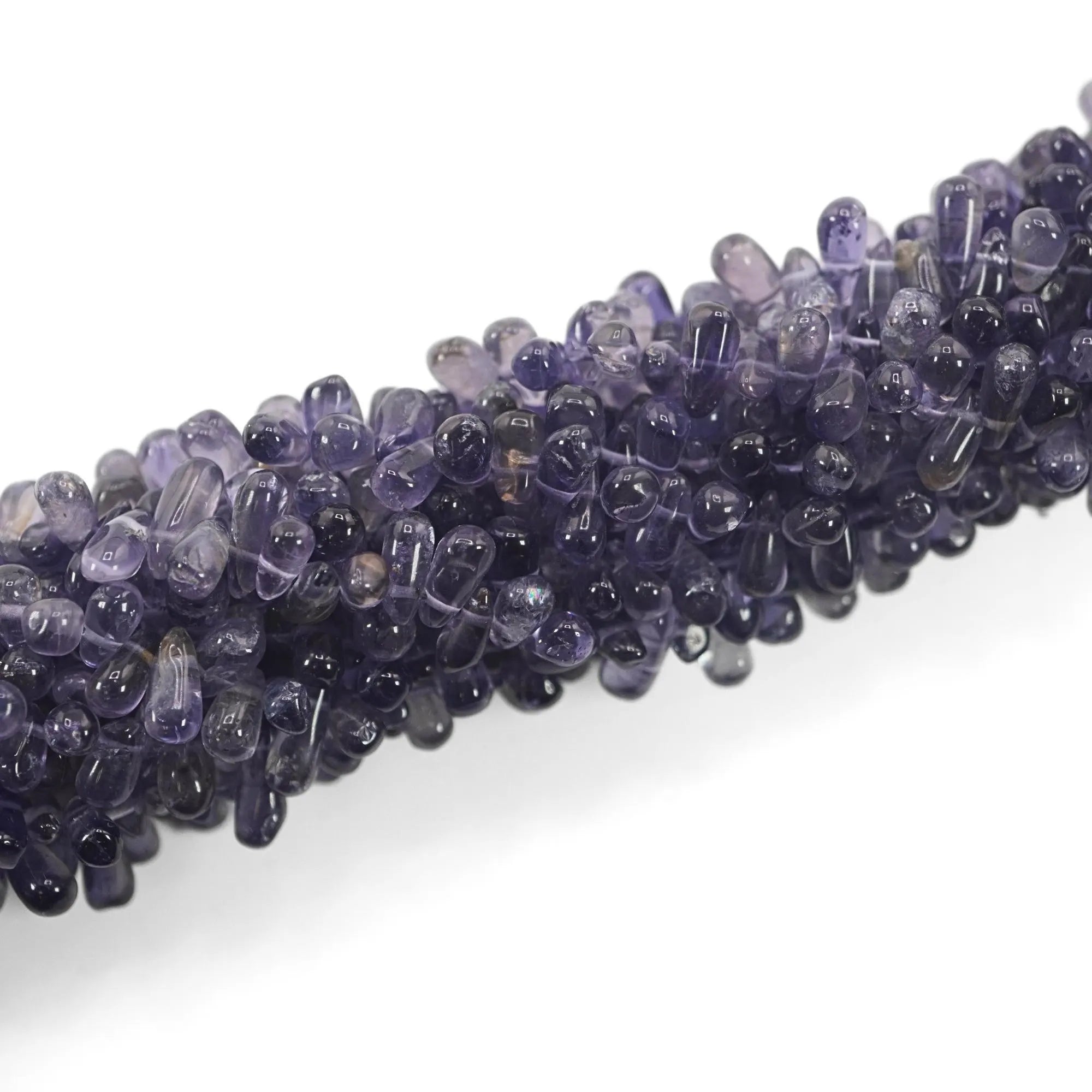 Iolite Smooth Teardrop Shape Gemstone Strand Beads