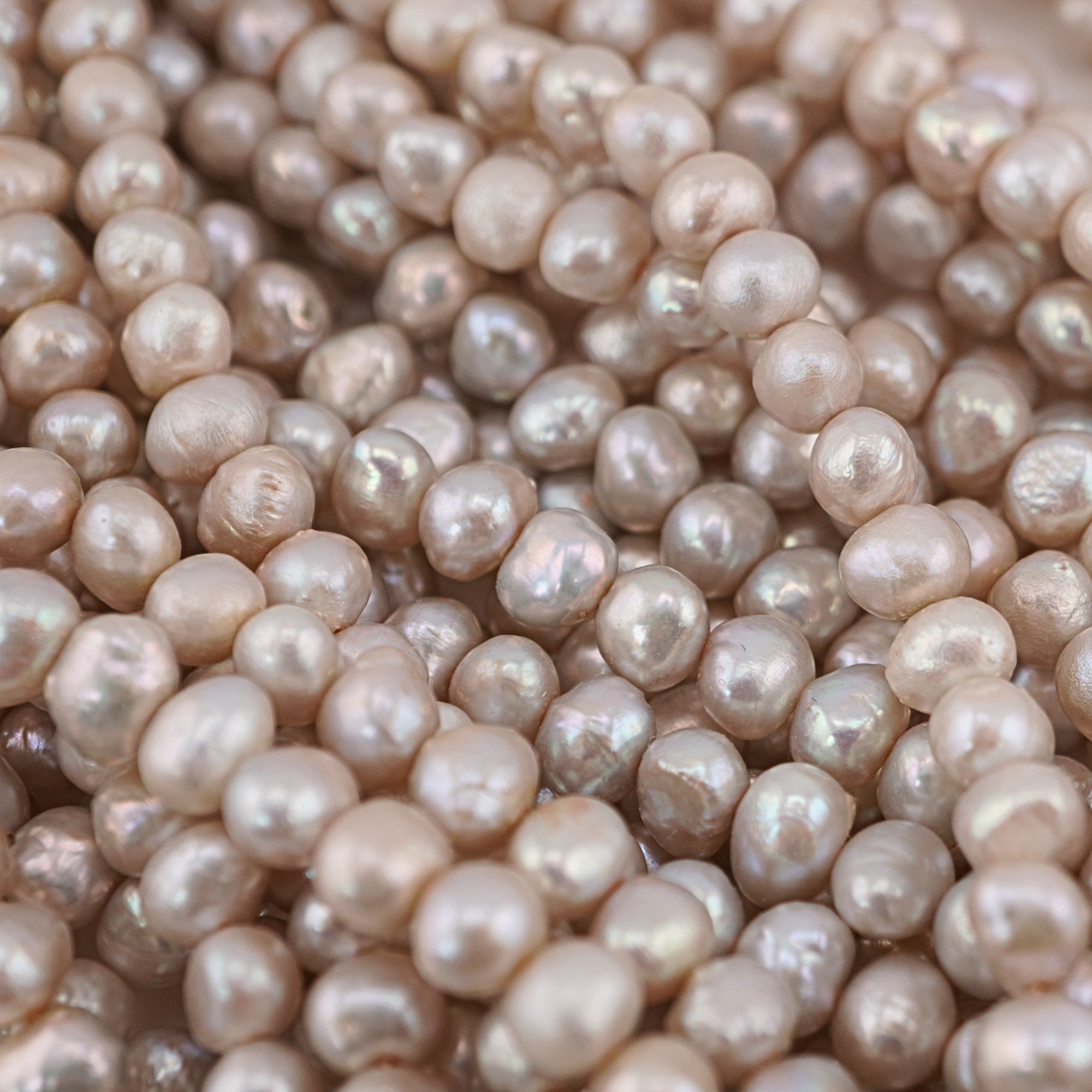 Irregular Shape Freshwater Pearls in Light Gray