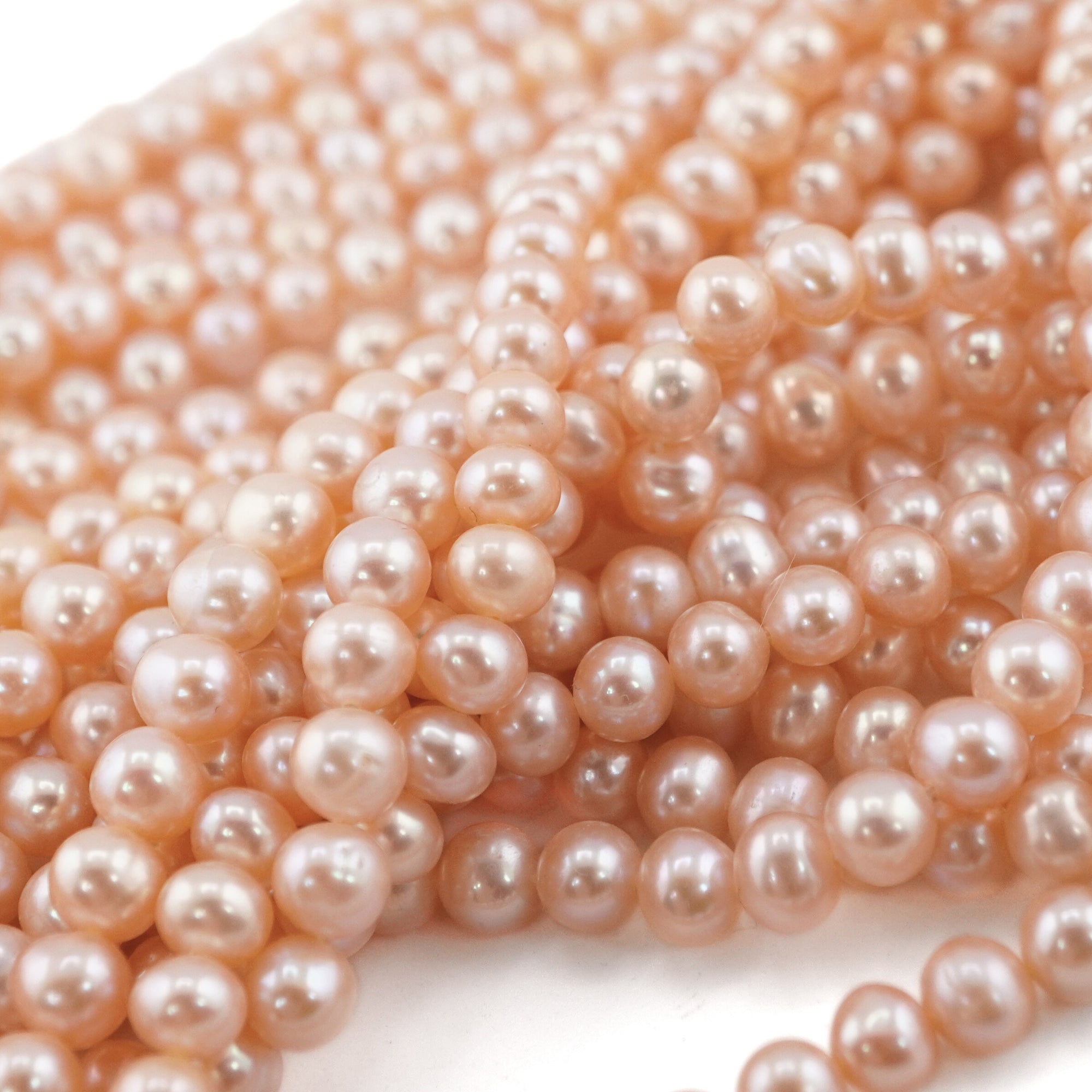 Jewelry Making Peach Pearls Gemstone Beads