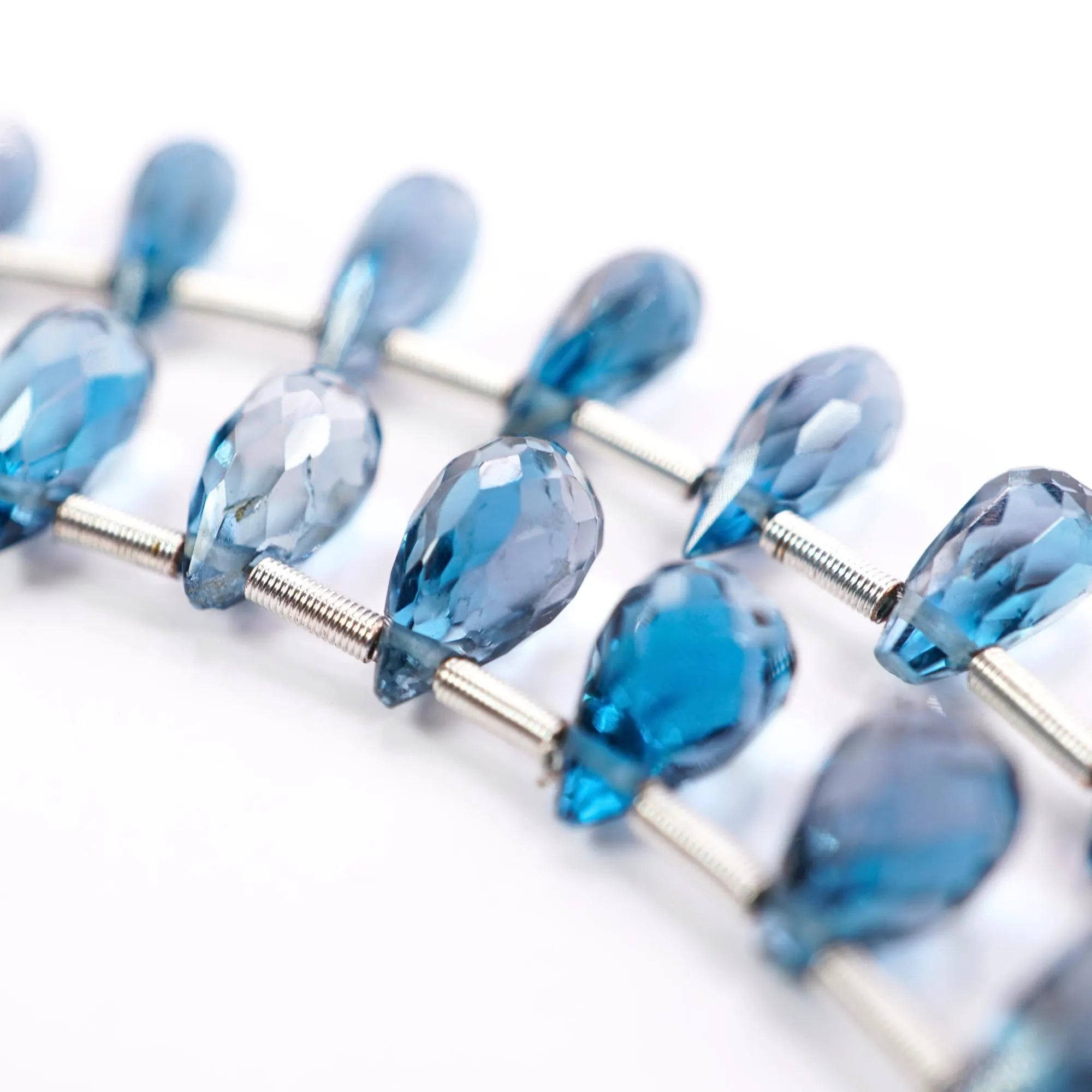 Kyanite Faceted Drop Shape Gemstone Beads