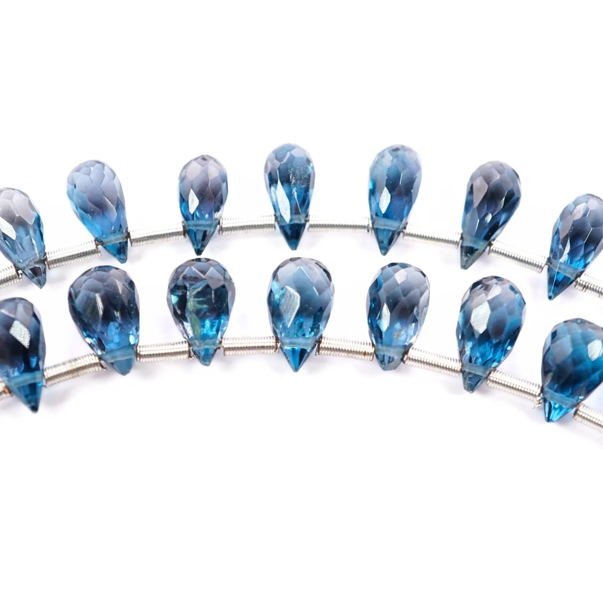 Kyanite Faceted Drop Shape Beads Strand