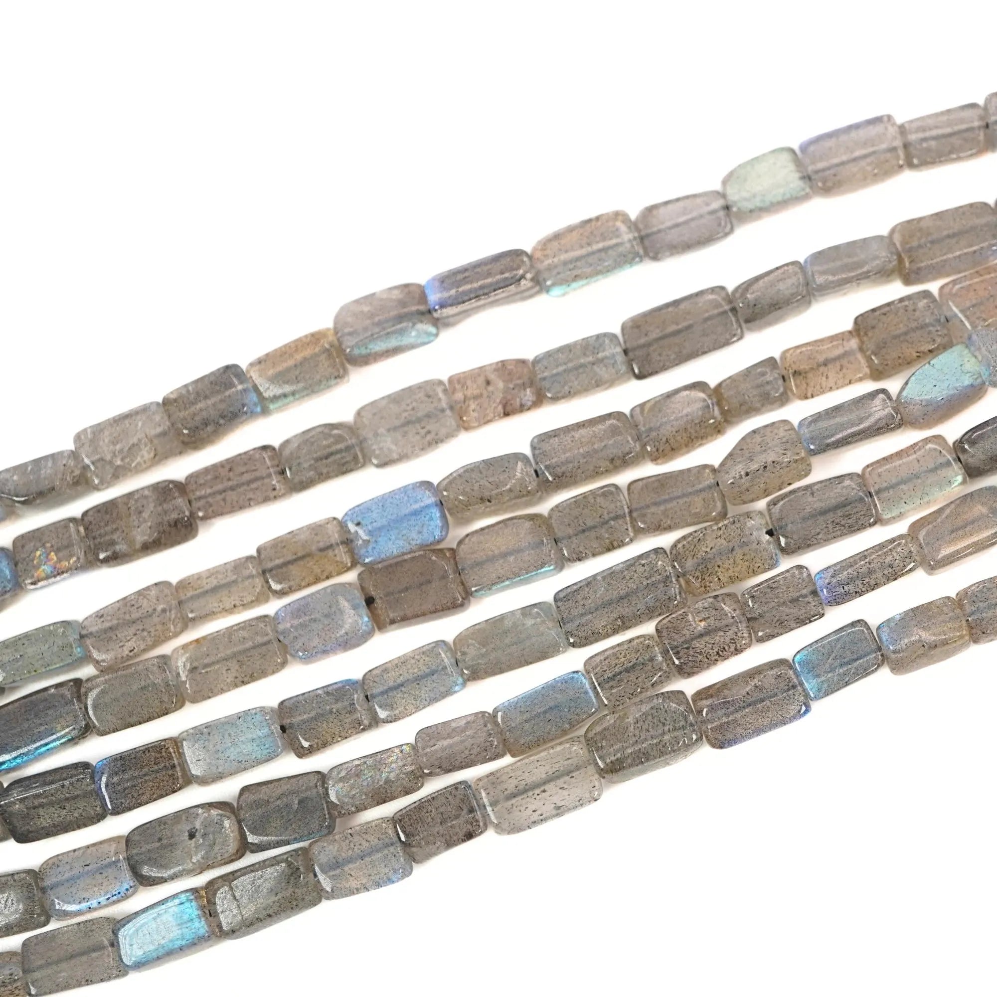 Labradorite Blue Fire Rectangle Shape Gemstone 15 inches Strand Beads