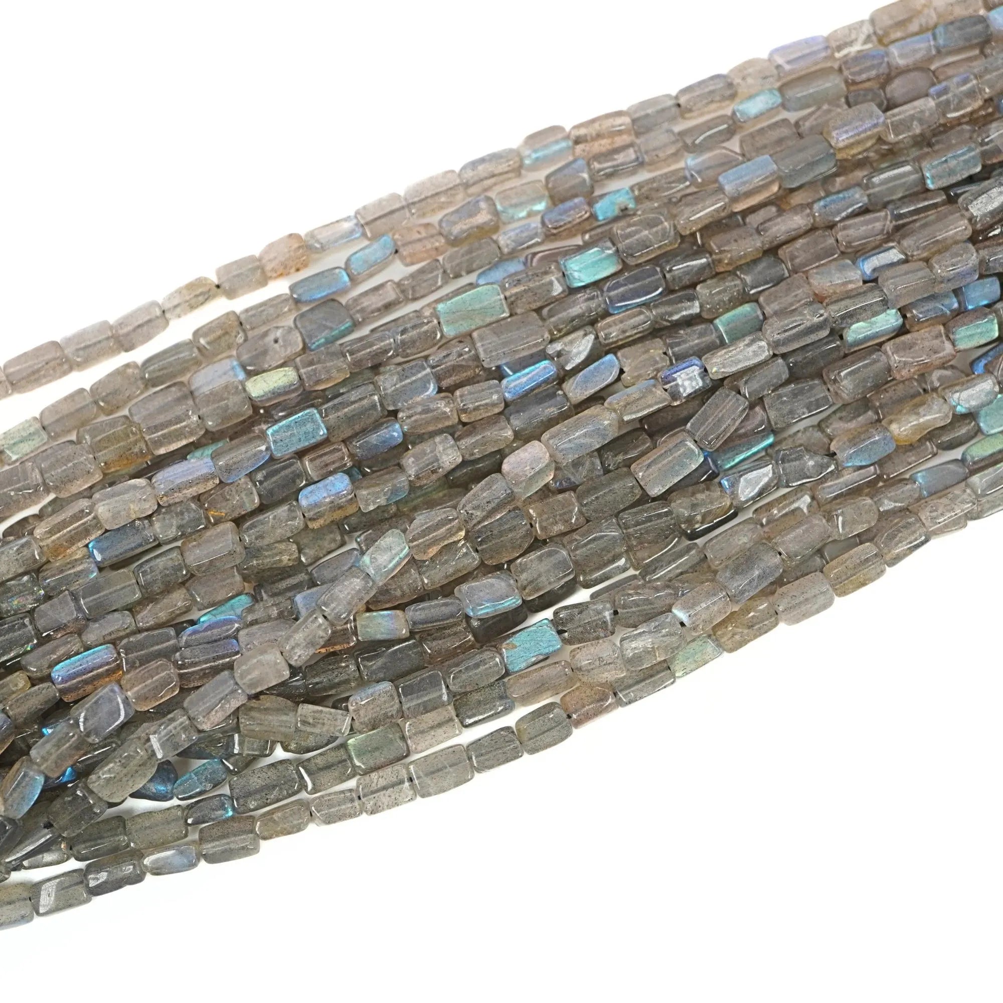 Labradorite Blue Fire Rectangle Shape Gemstone 15 inches Strand Beads