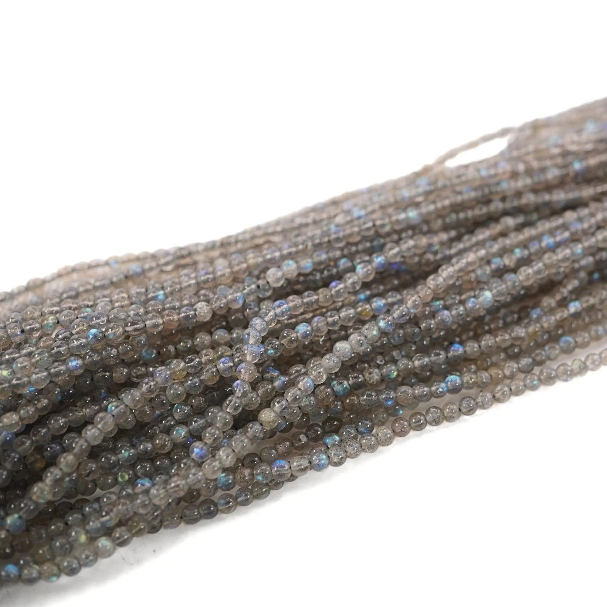 Labradorite Blue Fire Smooth Round Shape Gemstone Strand Beads