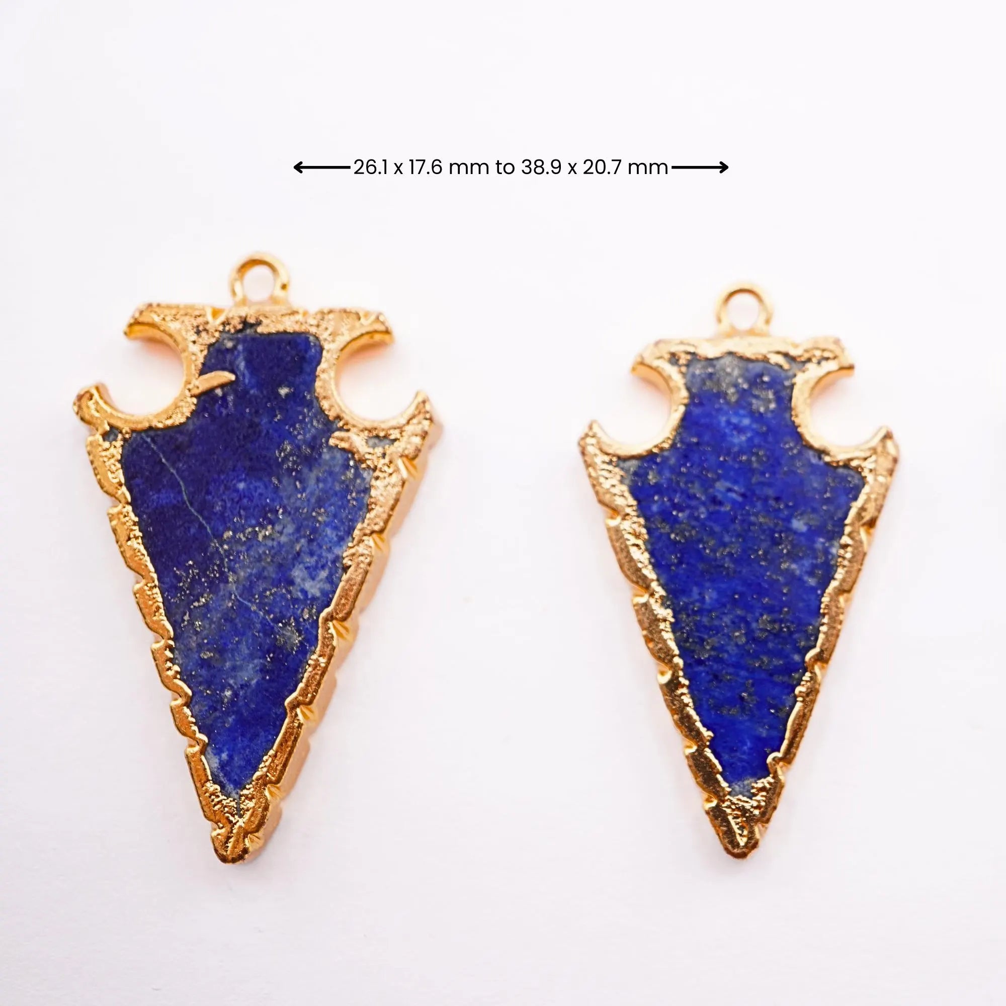 Lapis Lazuli Gold Electroplated Charm