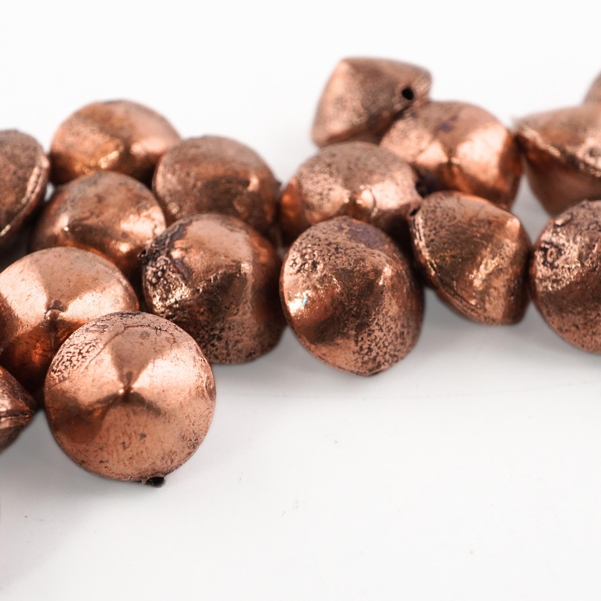 Large Copper Spacer Beads for Jewelry Making