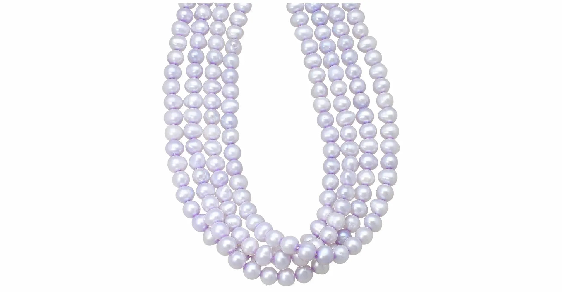Lilac Freshwater Pearls Round Shape Beads Strand