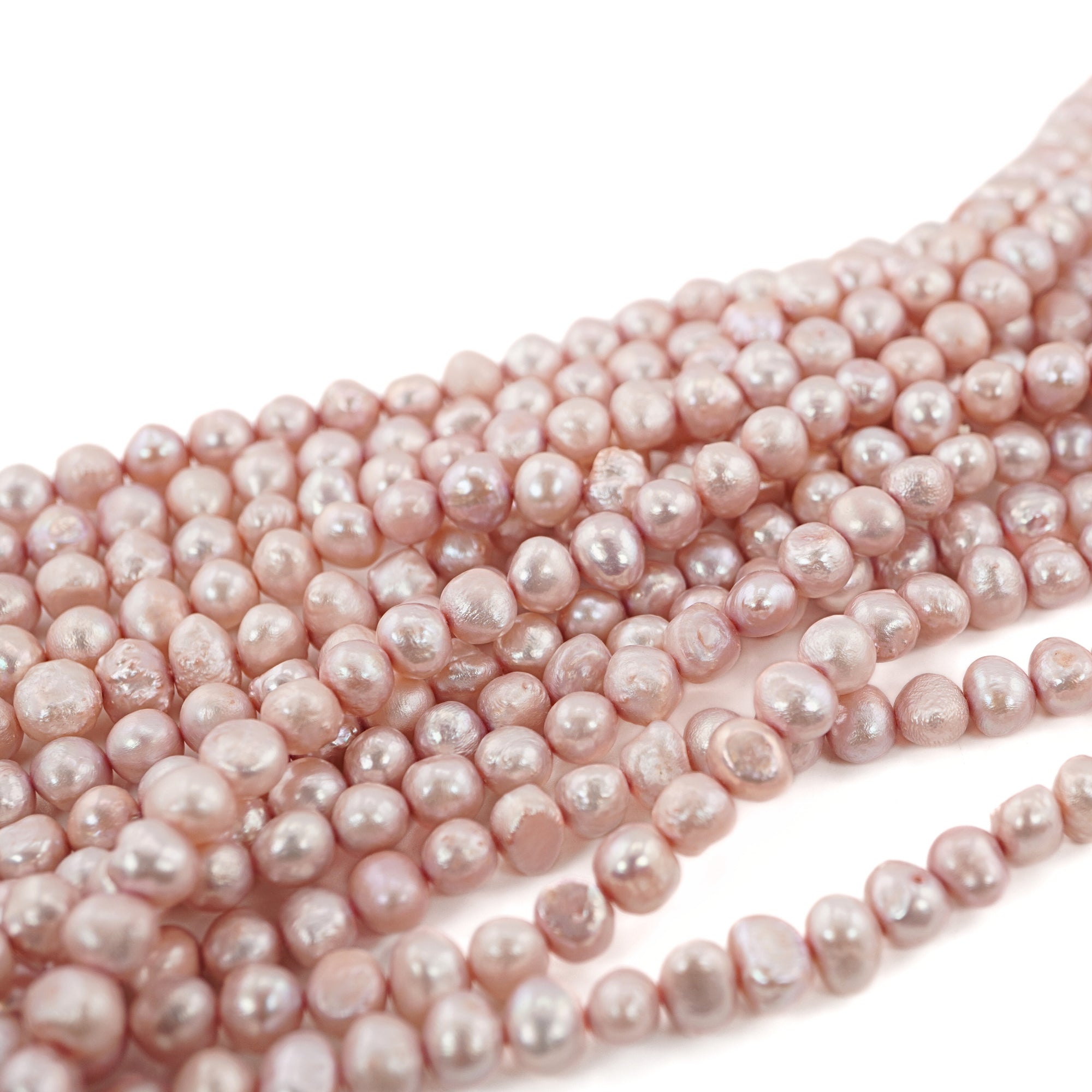 Lustrous Baroque Pearls in Raspberry Pink Hue