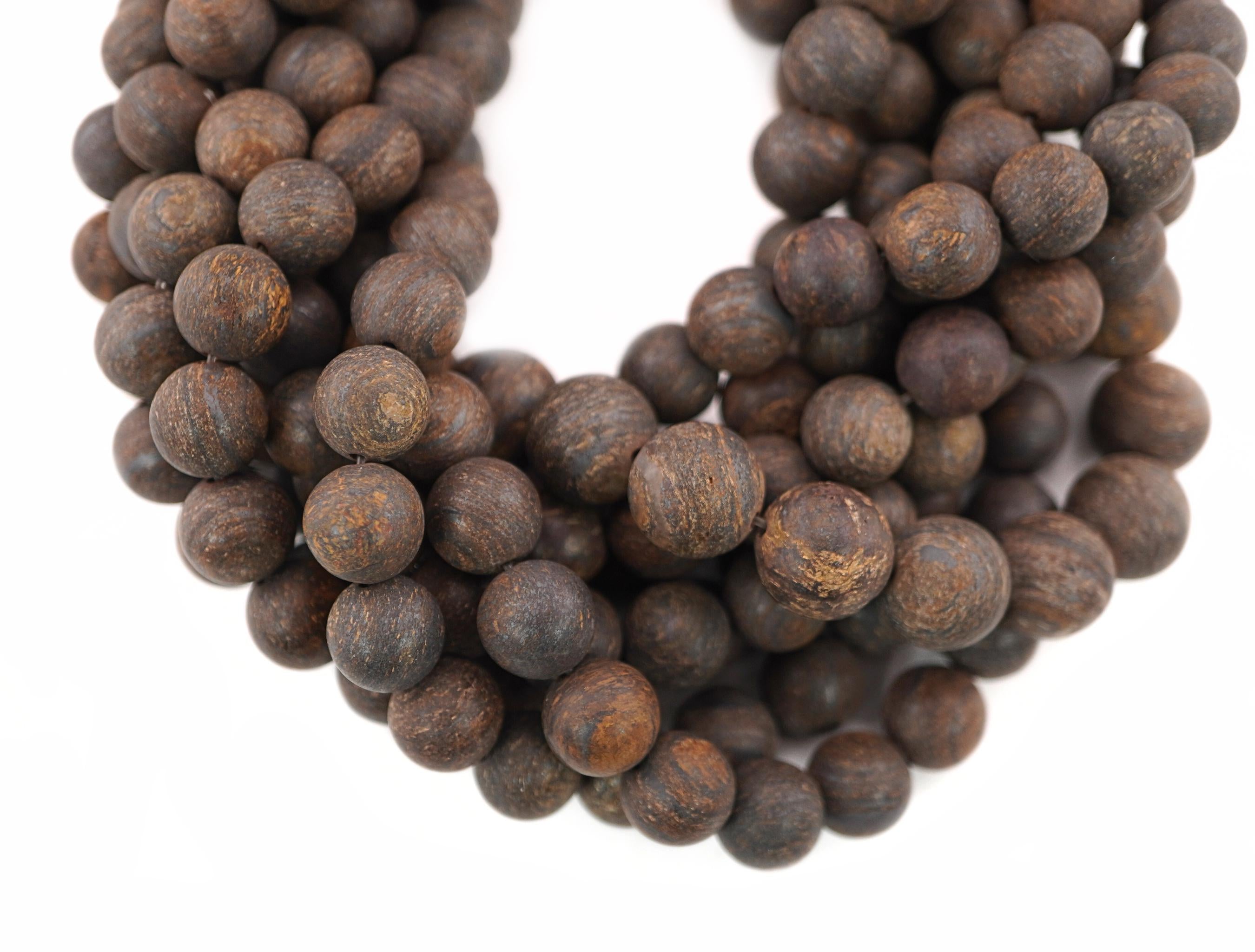 Matte Bronzite Smooth Round Beads