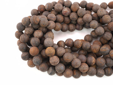 Matte Bronzite Smooth Round Beads