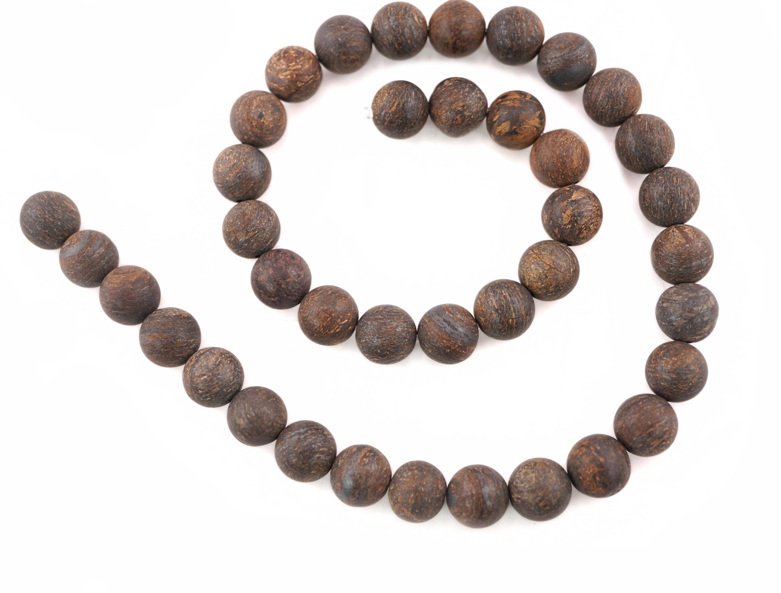 Matte Bronzite Smooth Round Beads