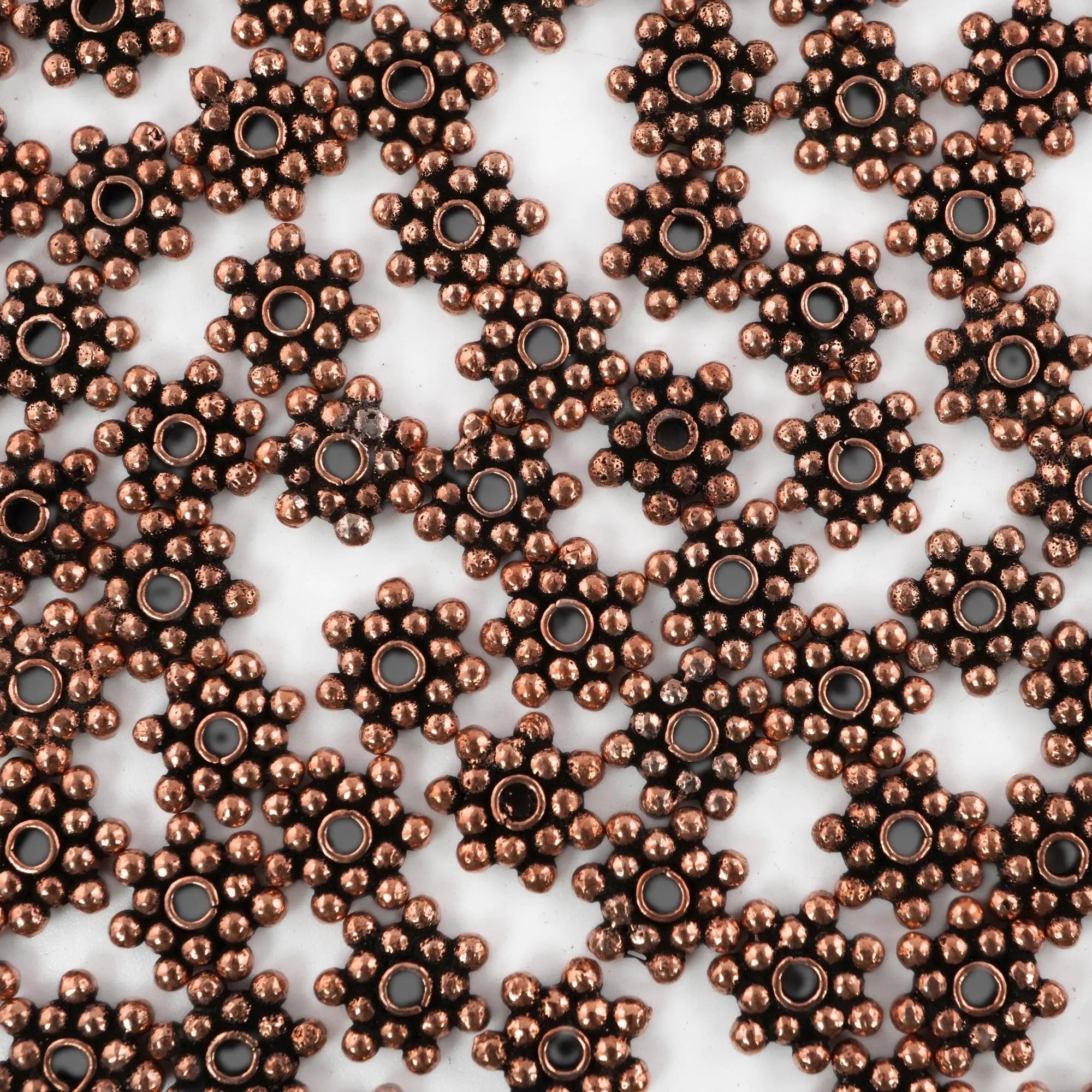 Metal flower spacer beads for jewelry