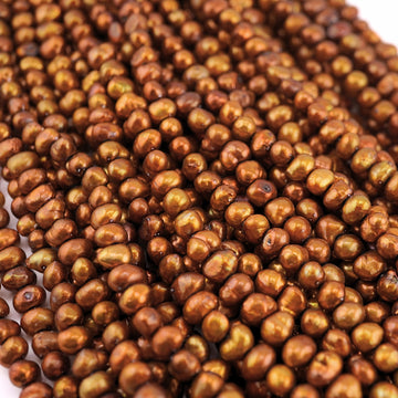 Metal gold freshwater pearl beads