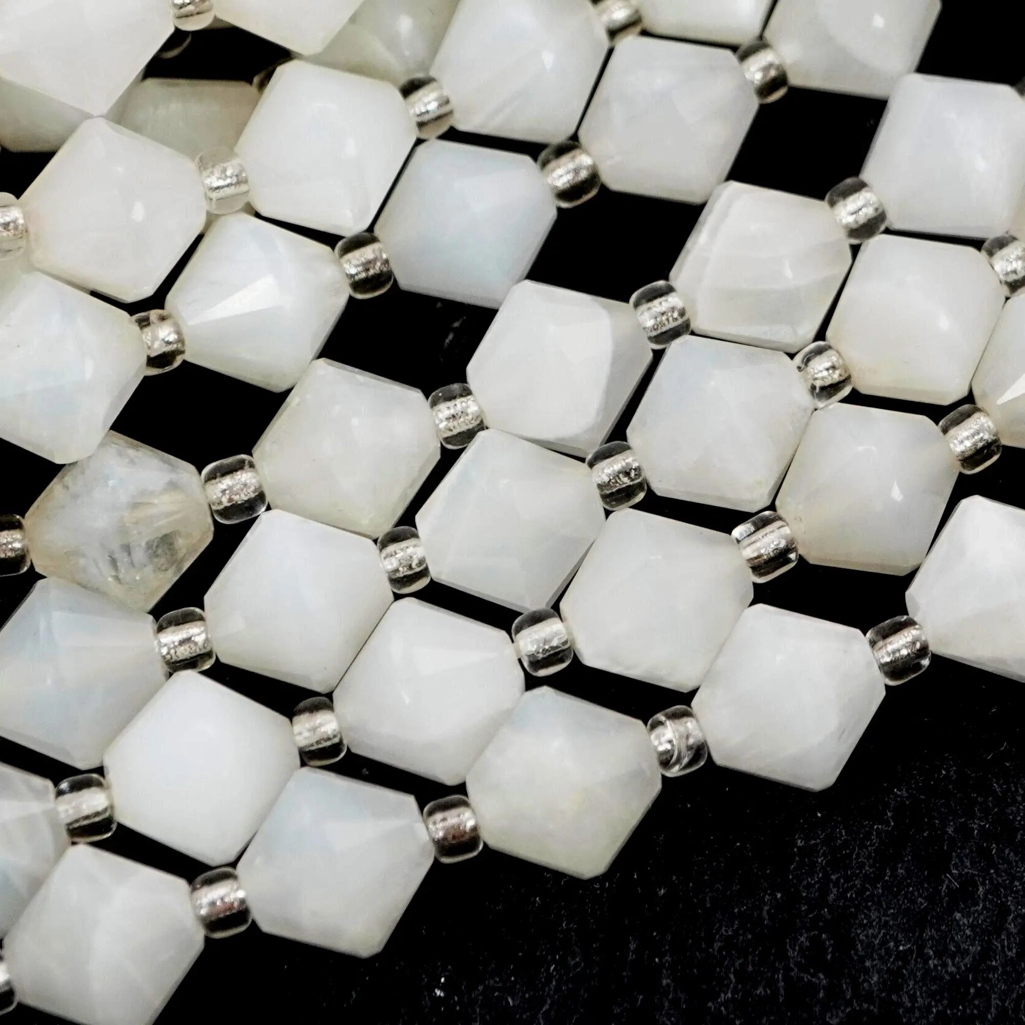 Moonstone Cone Gemstone Strand Beads