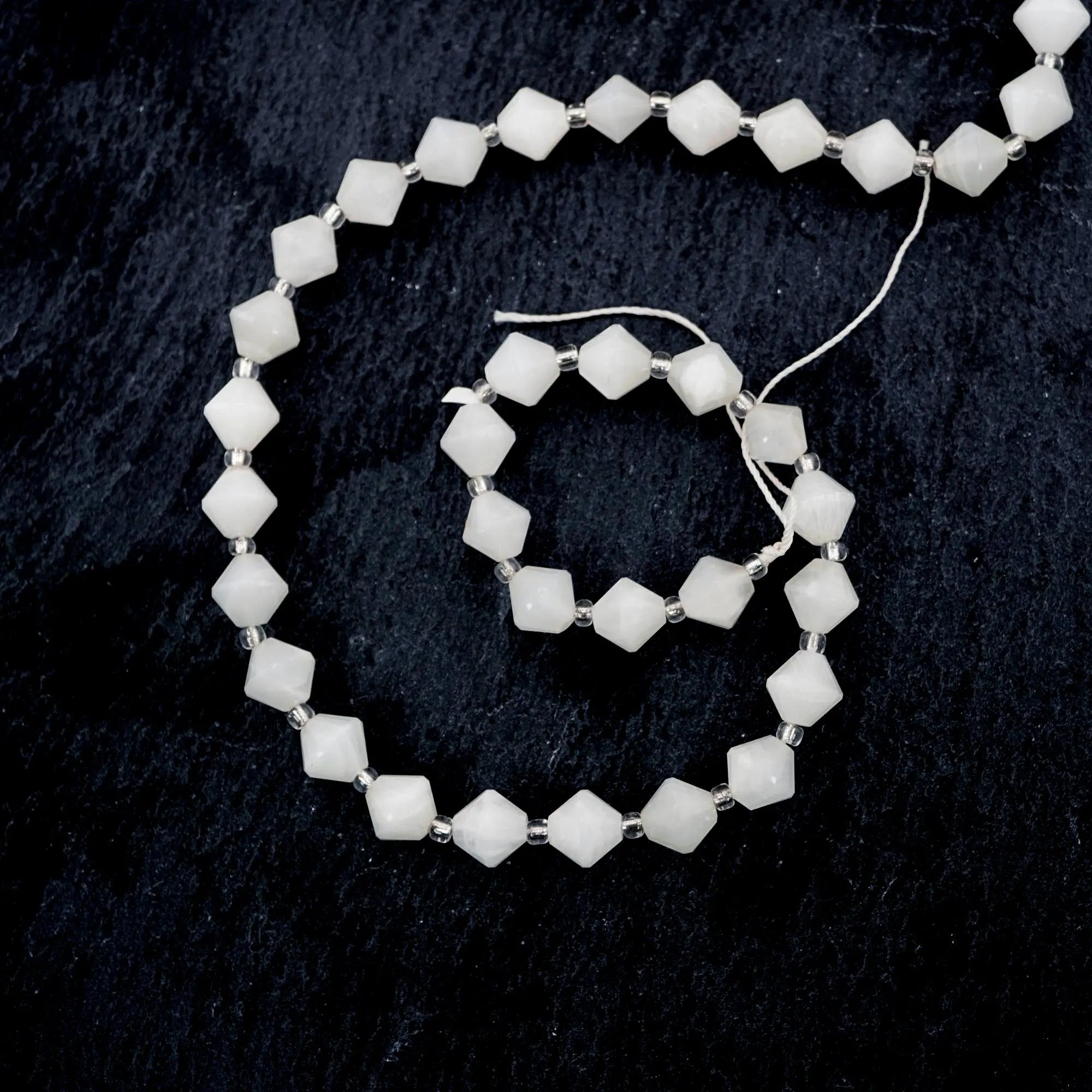 Moonstone Cone Gemstone Strand Beads