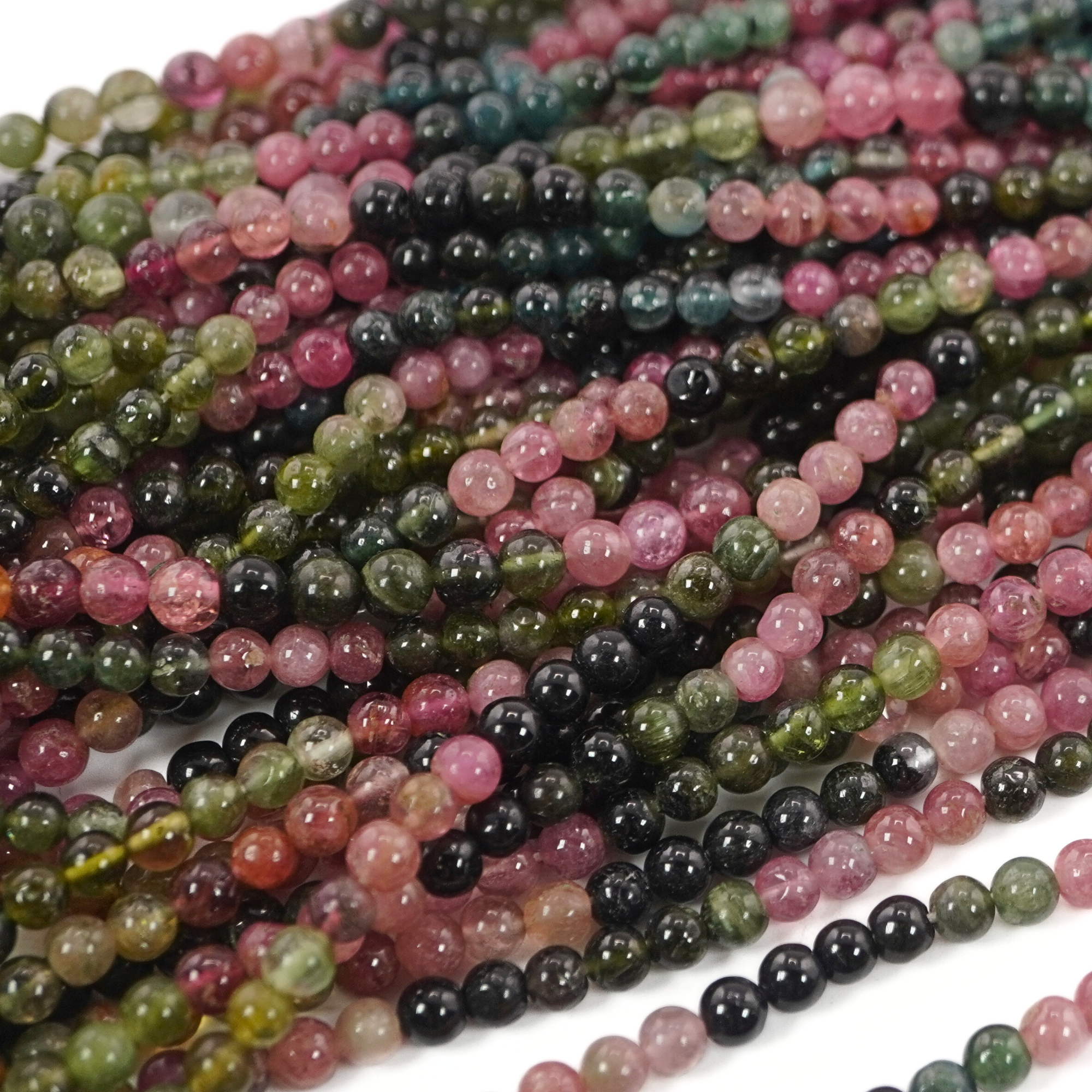 Multicolor Tourmaline Gemstone Beads Strand